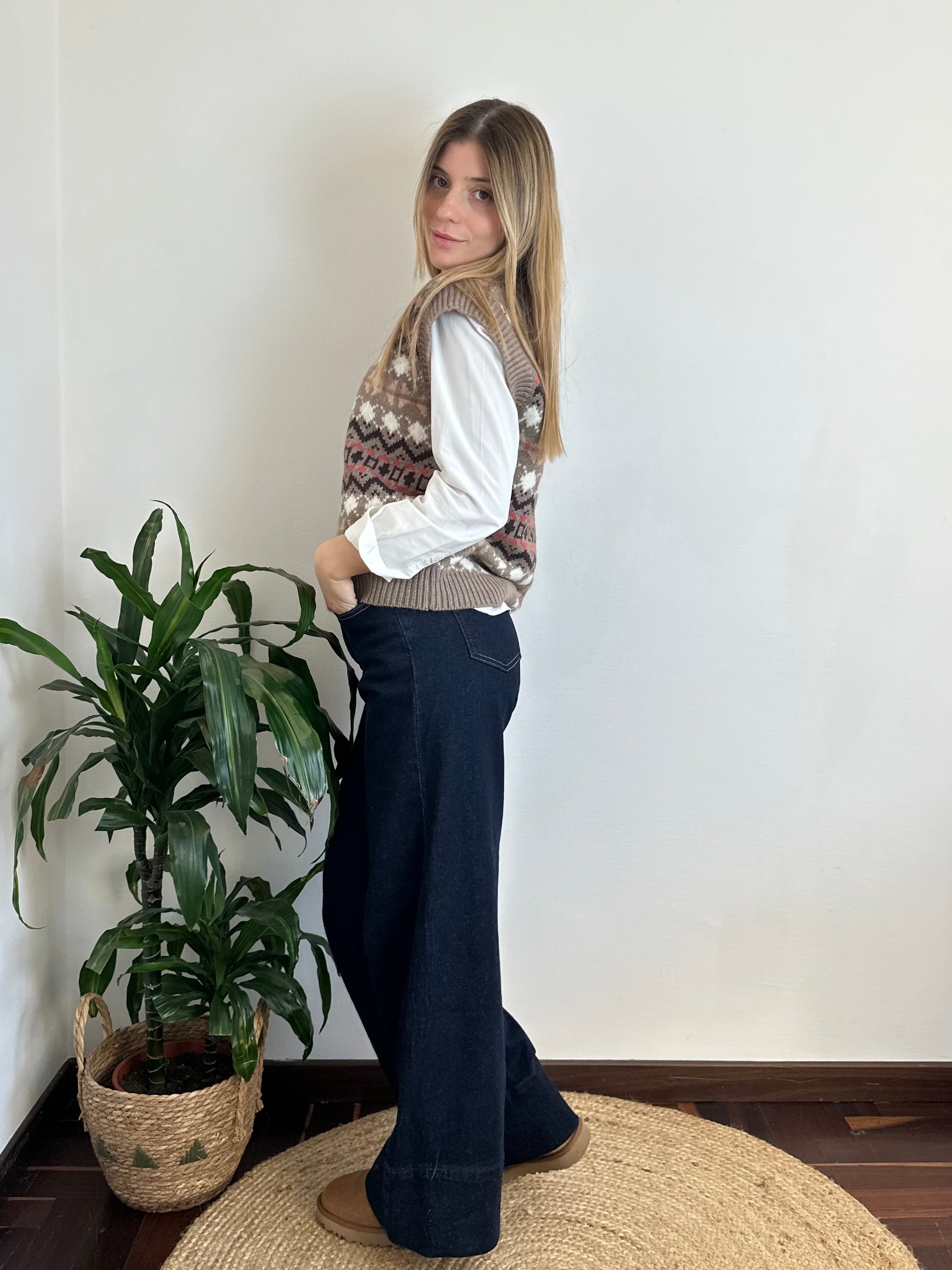 GILET GRECHE FANGO