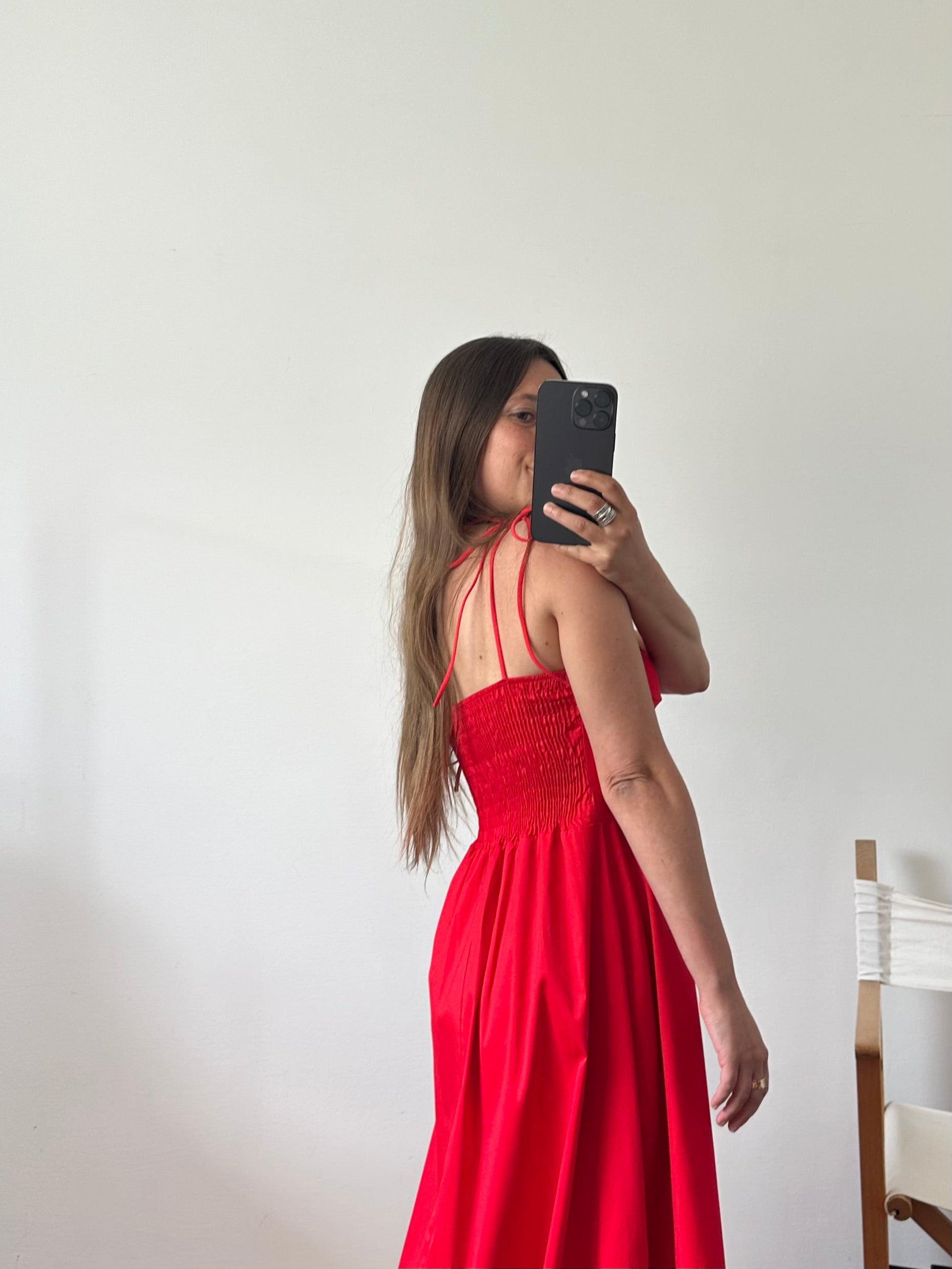 ABITO portofino in cotone rosso