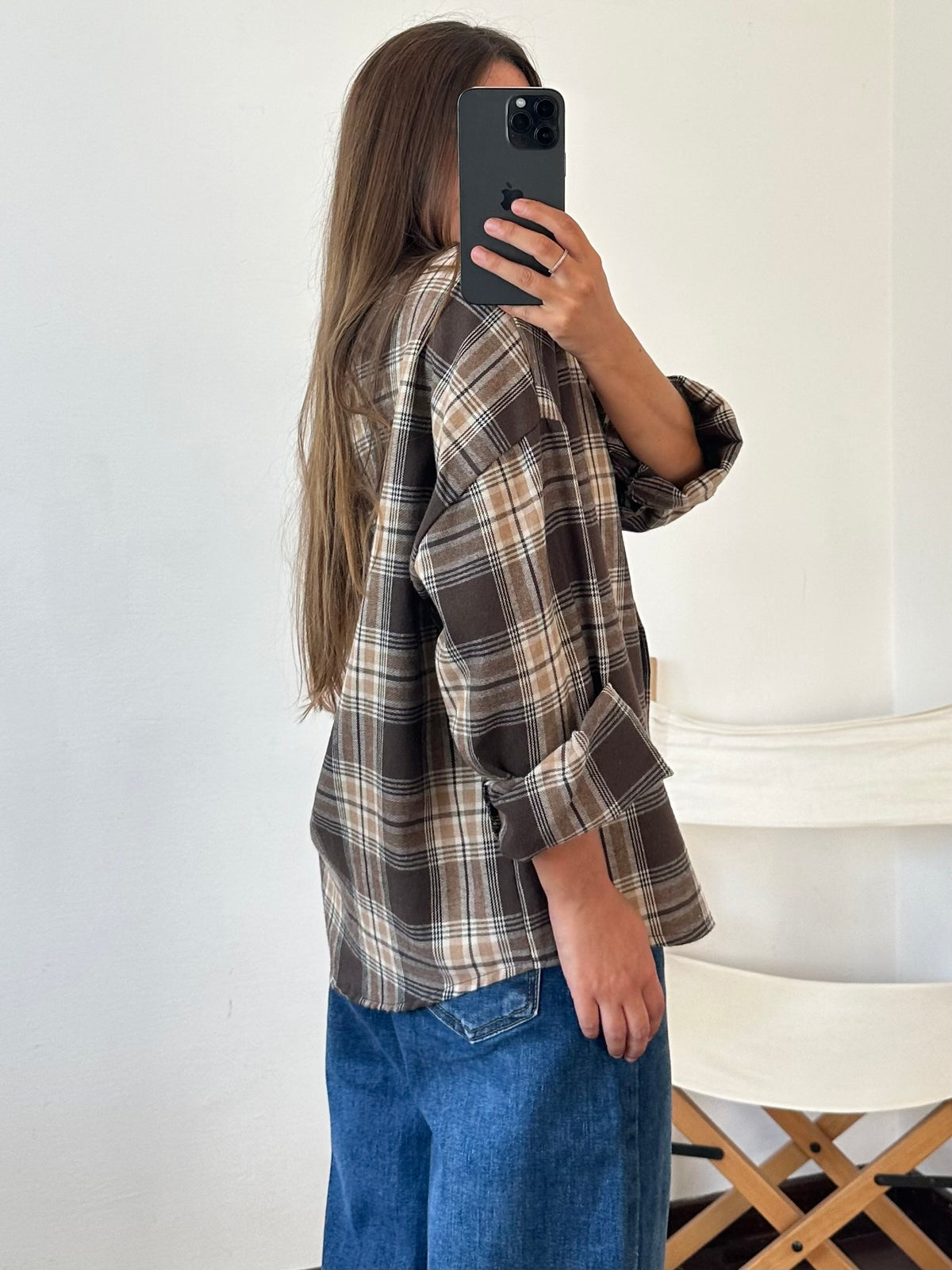 CAMICIA TARTAN COREANA BEIGE