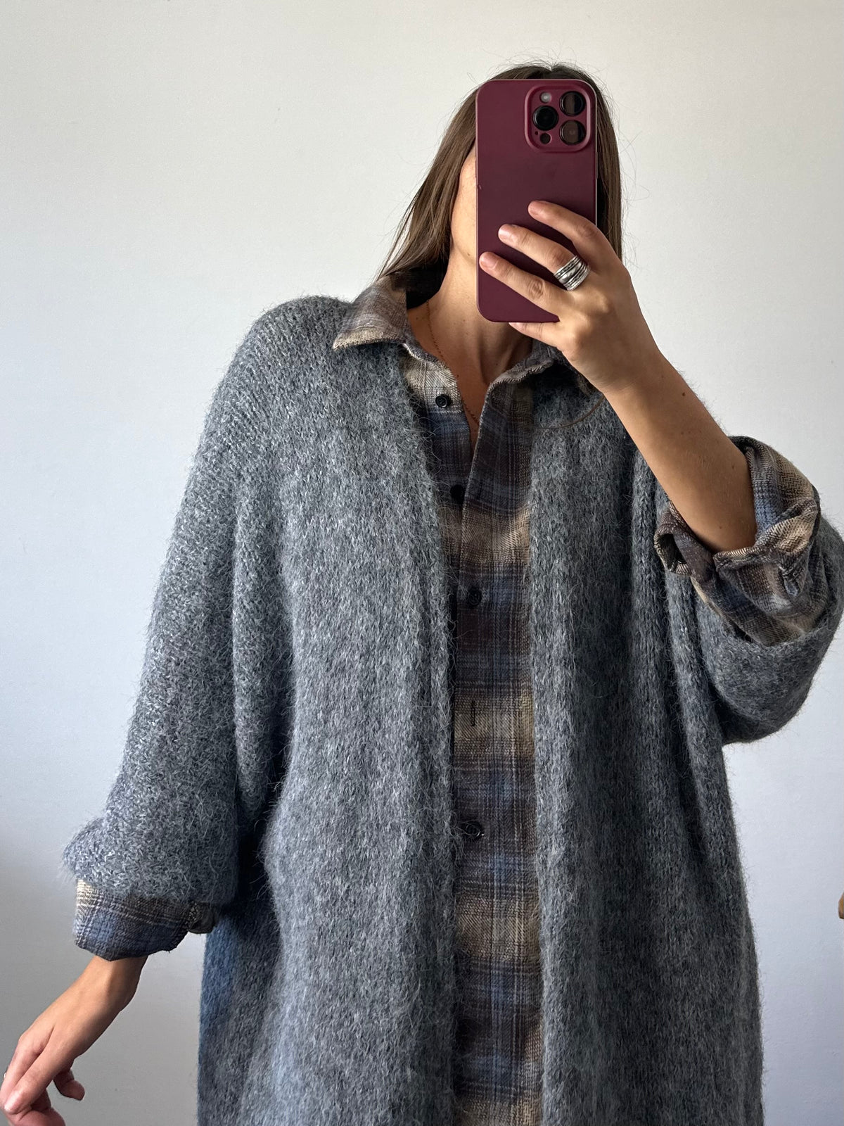 CARDIGAN misto LANA GRIGIO