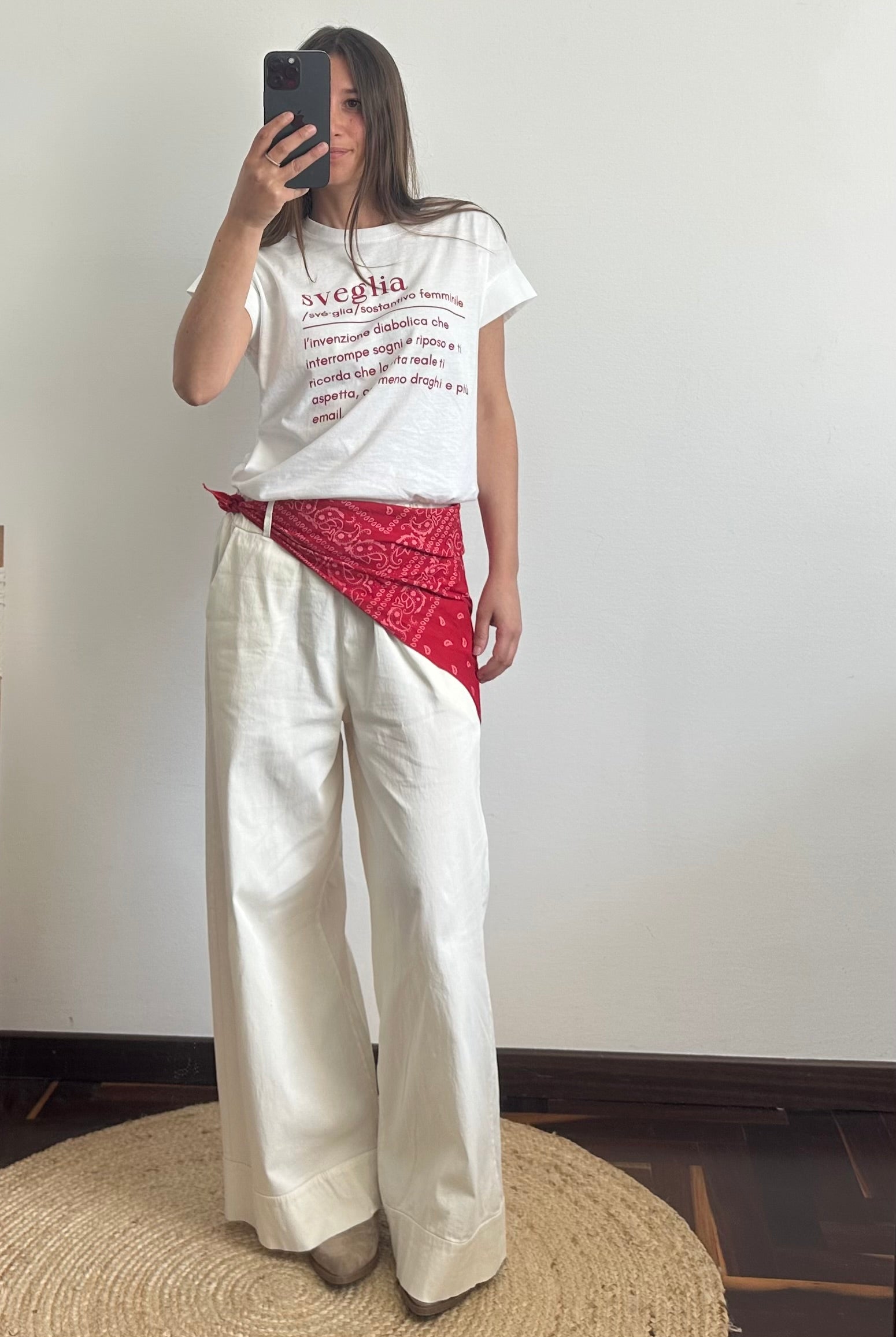 T-shirt in cotone “ Sveglia”