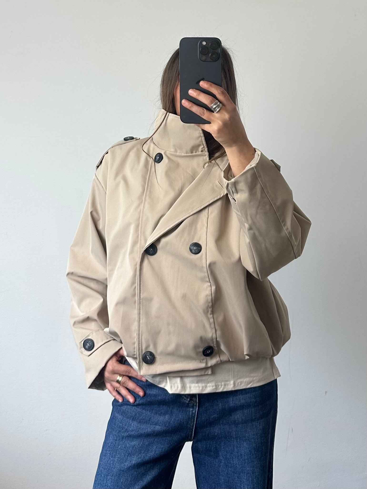 Trench bomber beige