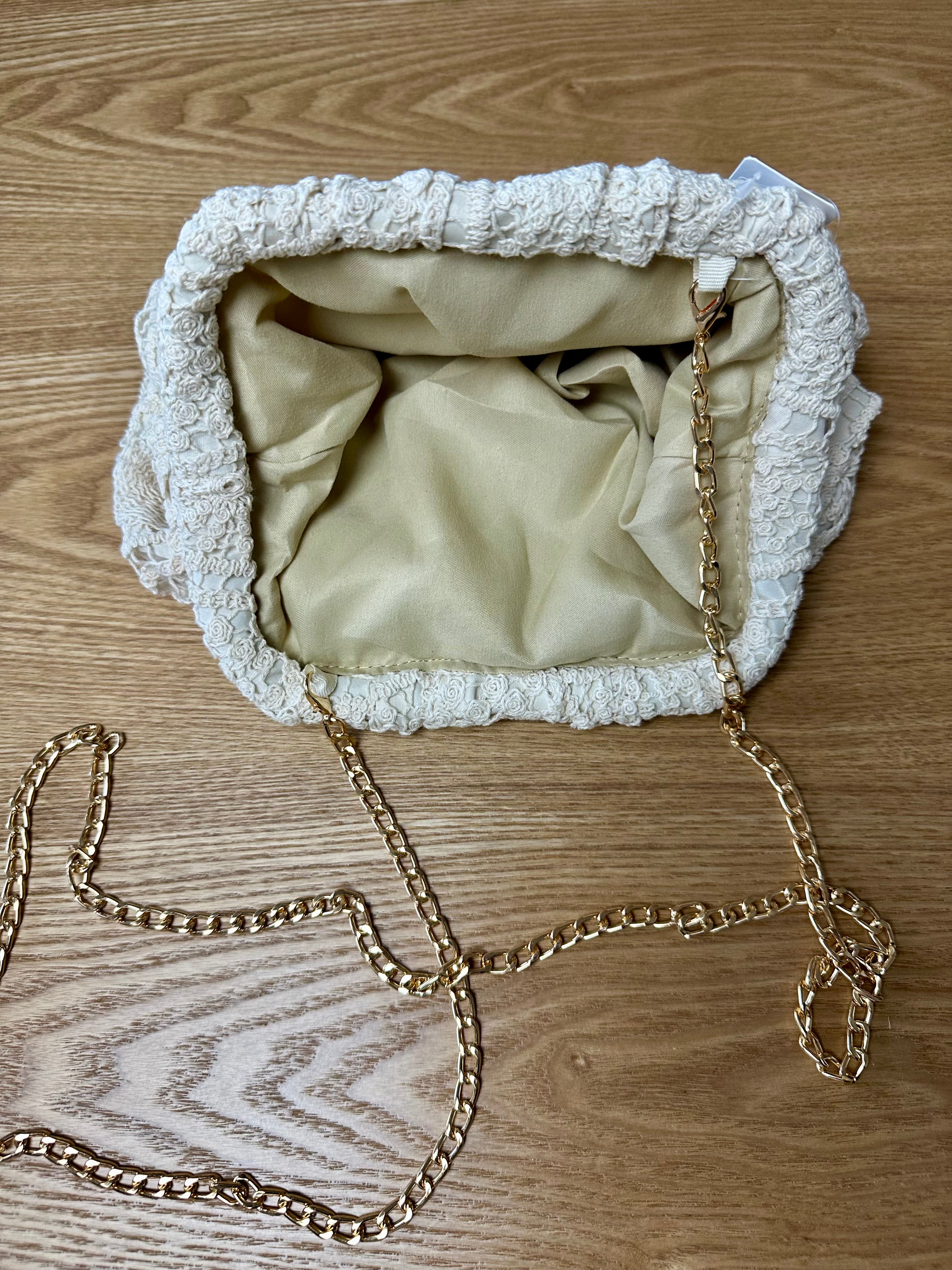 BORSA pasticcino crochet panna