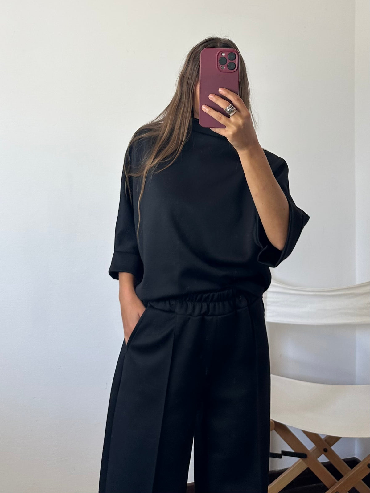 COORDINATO LUPETTO NERO