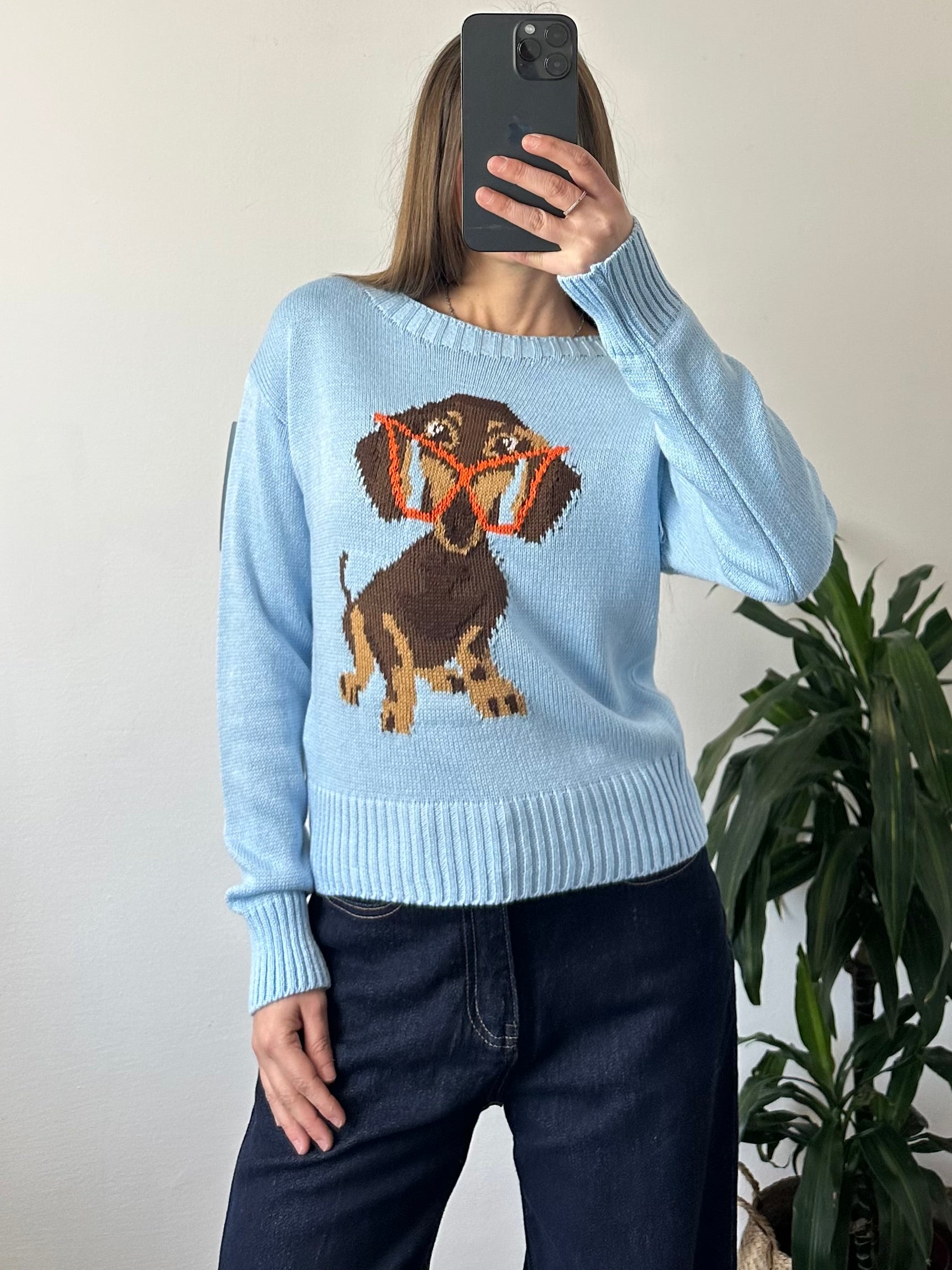 PULLOVER DOG AZZURRO