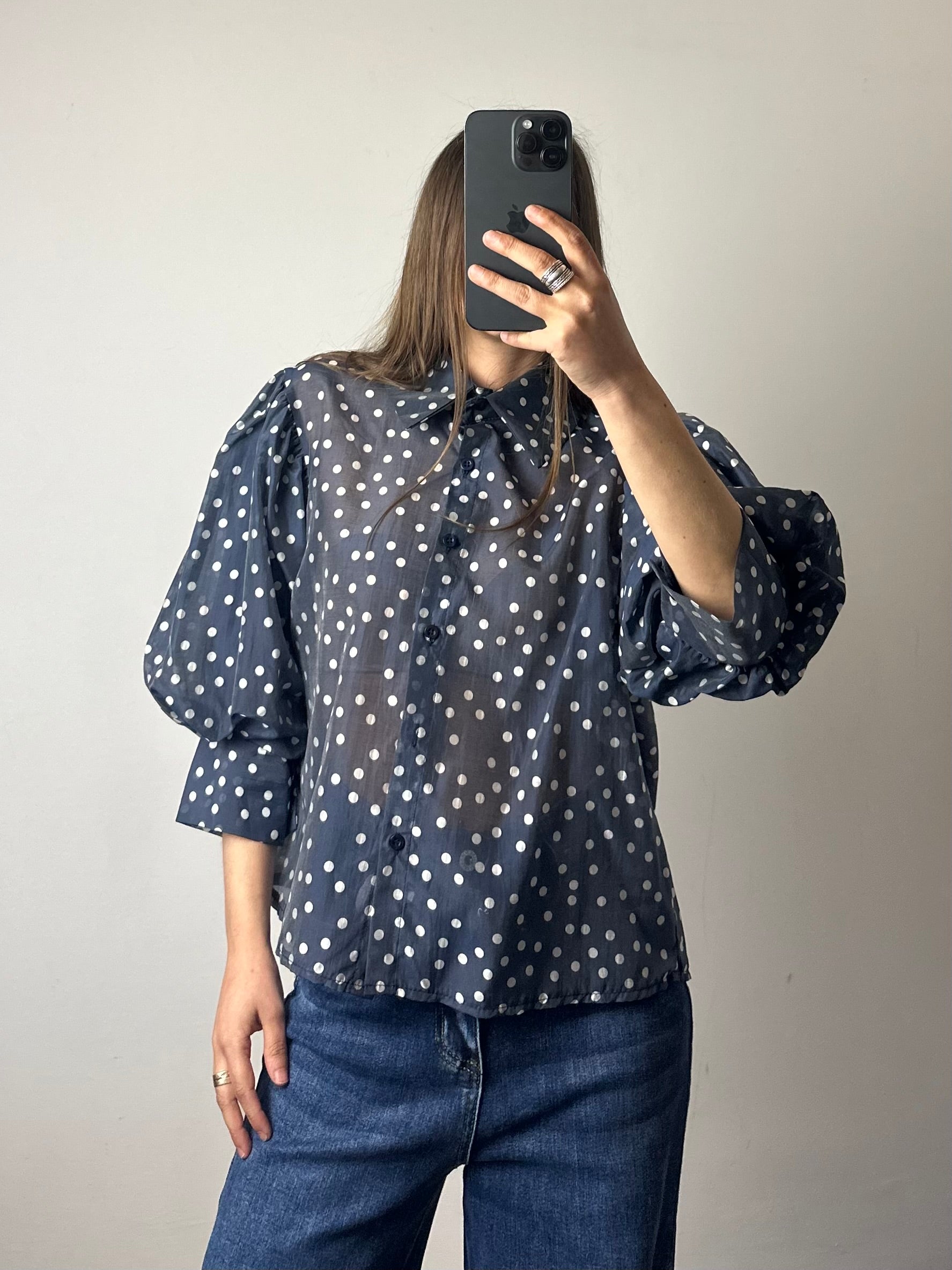 CAMICIA velata a pois