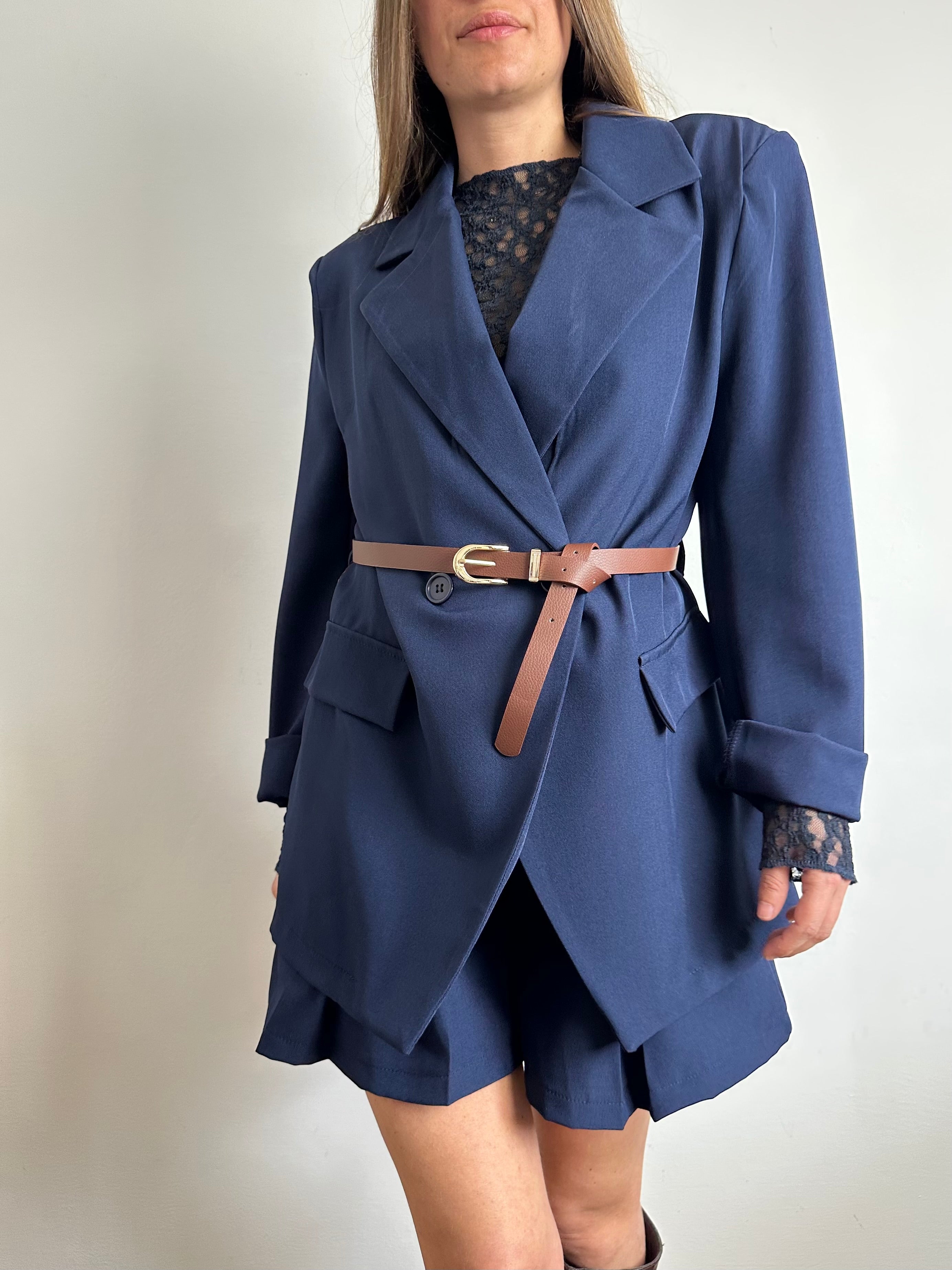 COORDINATO SHORTS BLU