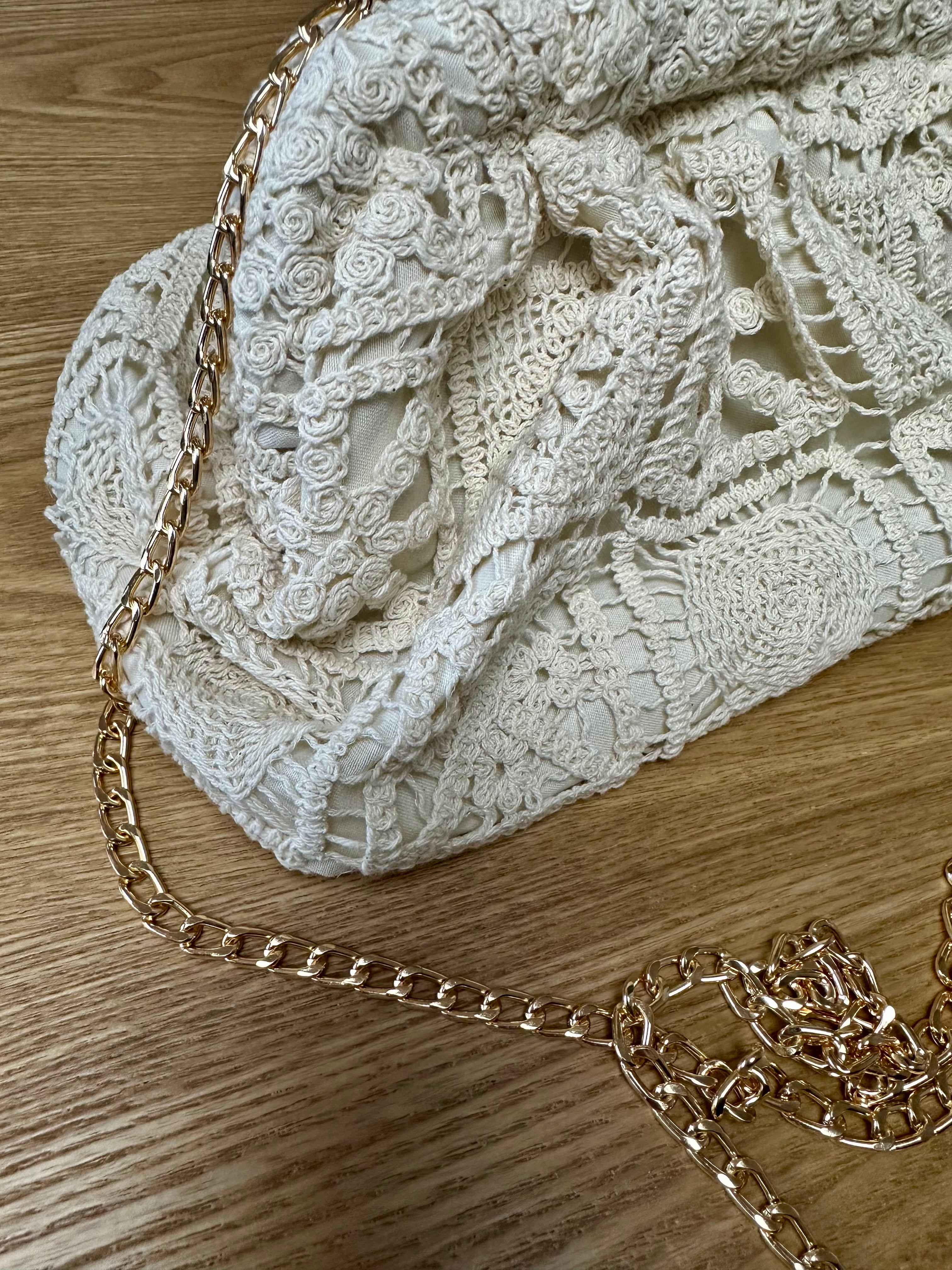 BORSA pasticcino crochet panna