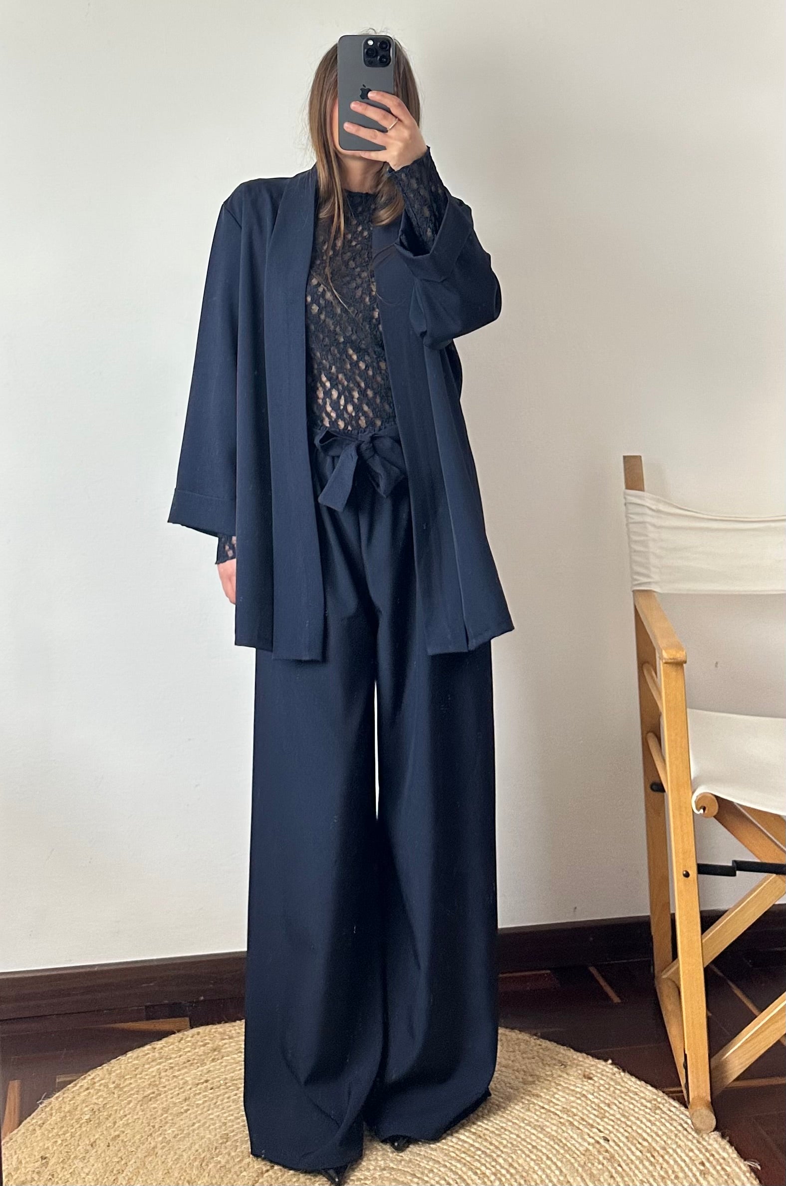 COORDINATO KIMONO BLU