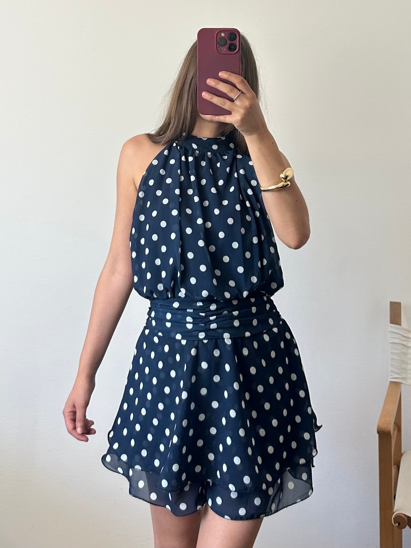 ABITO Pois SCOLLO all’americana blu-bianco