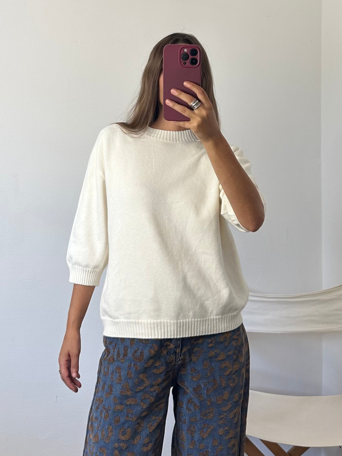 PULLOVER in morbida viscosa BURRO