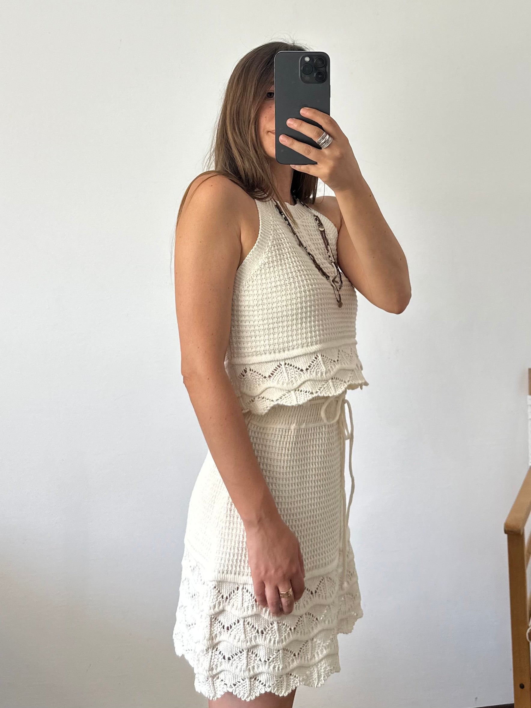 COORDINATO crochet panna