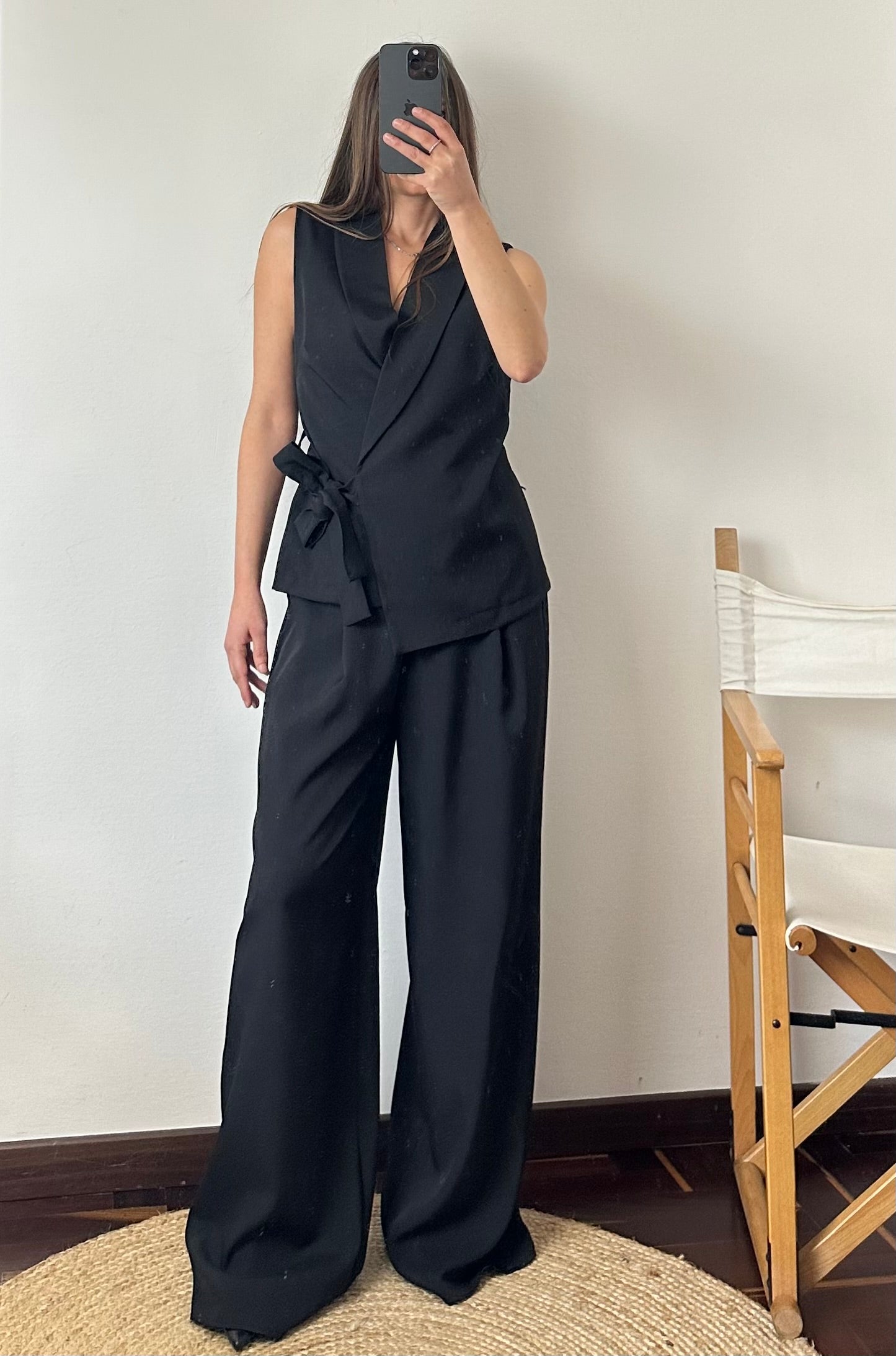 COORDINATO SMANICATO DOPPIOPETTO NERO