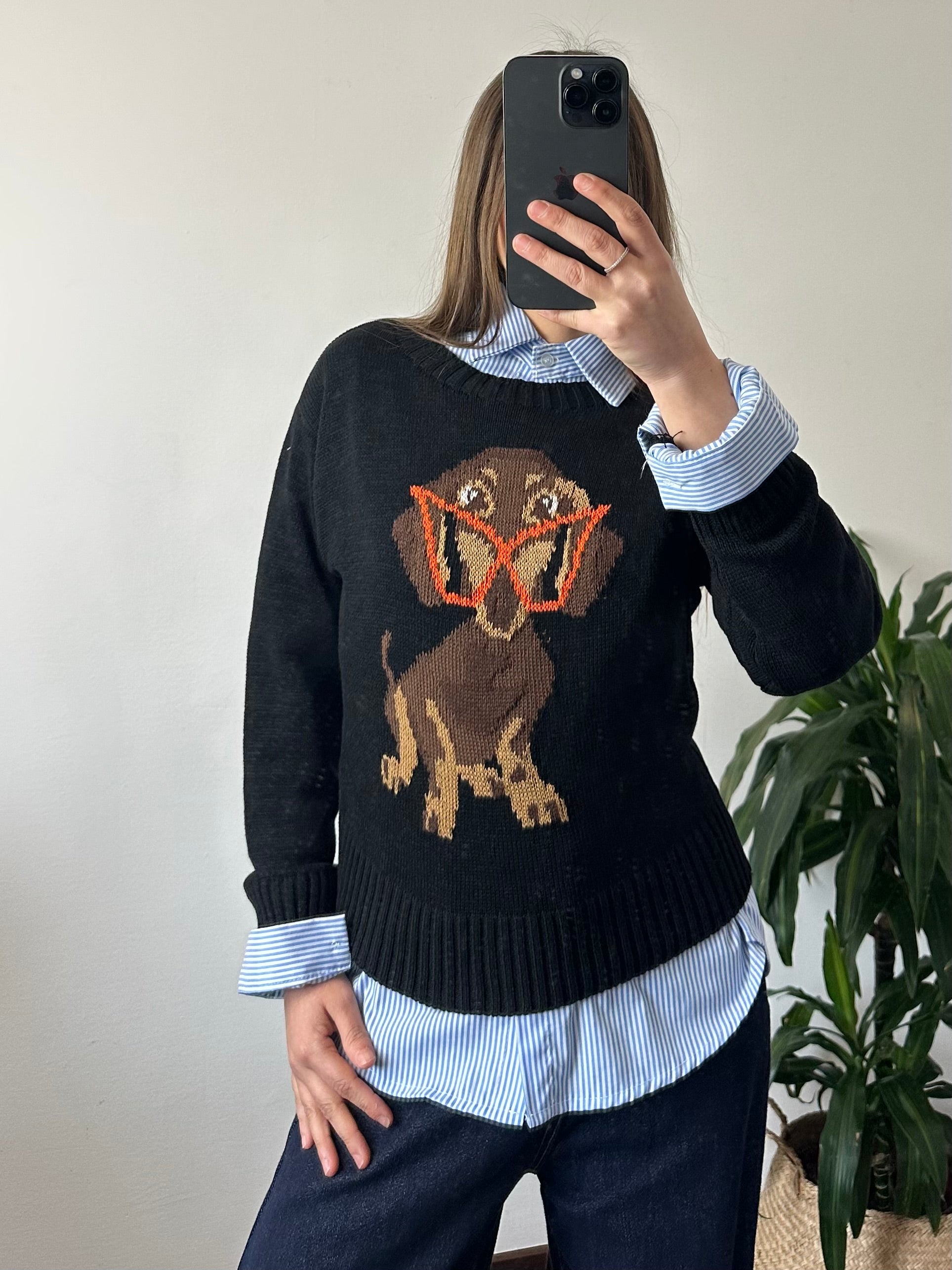 PULLOVER DOG NERO