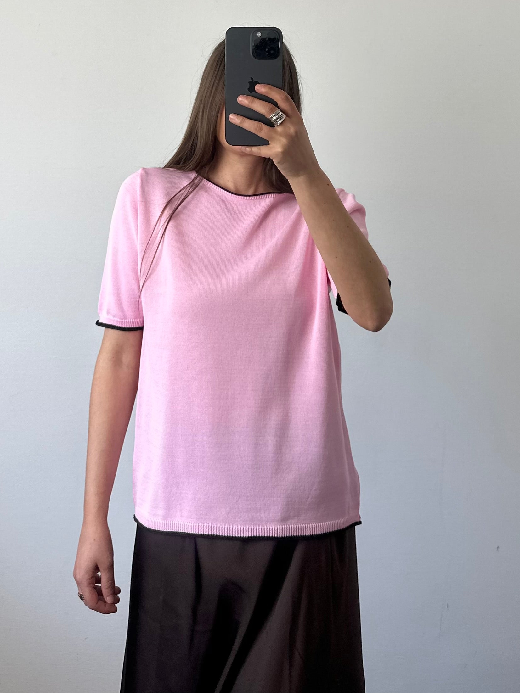 Maglia in morbida viscosa rosa