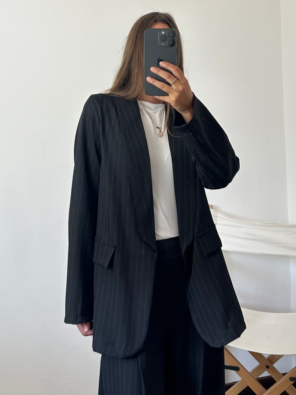 COORDINATO GESSATO con PINCE NERO