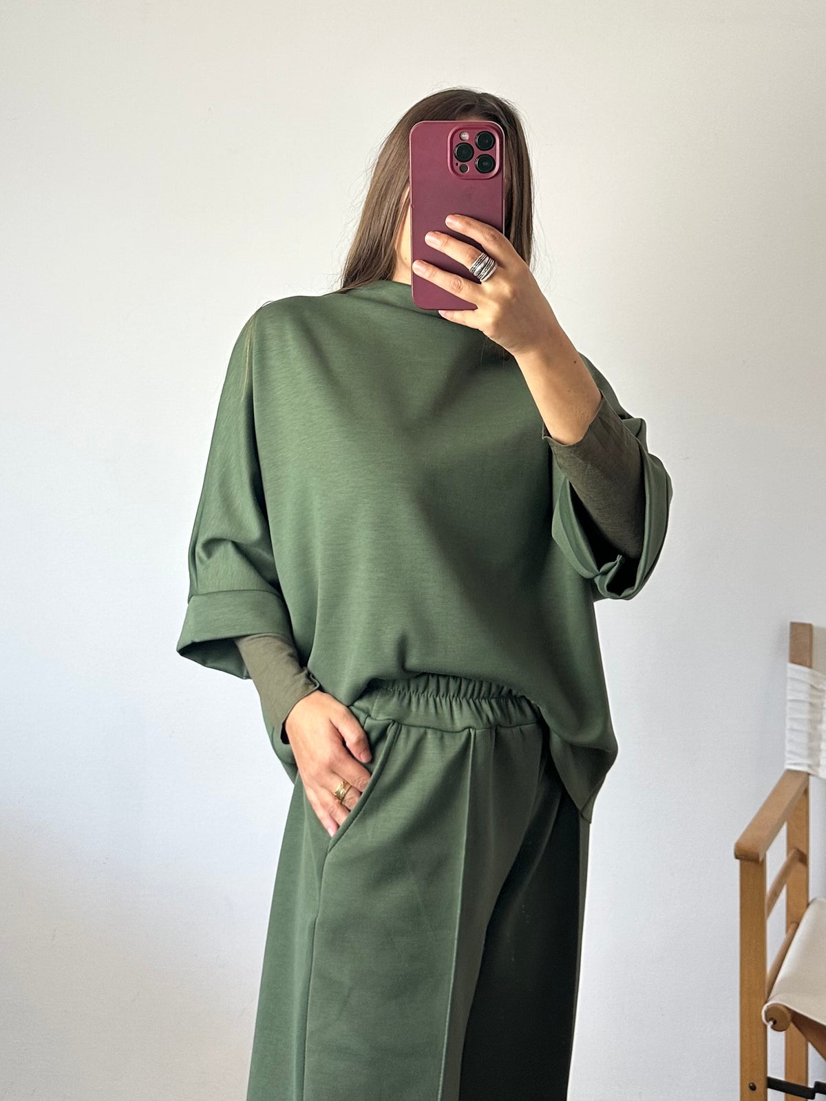 COORDINATO LUPETTO VERDE