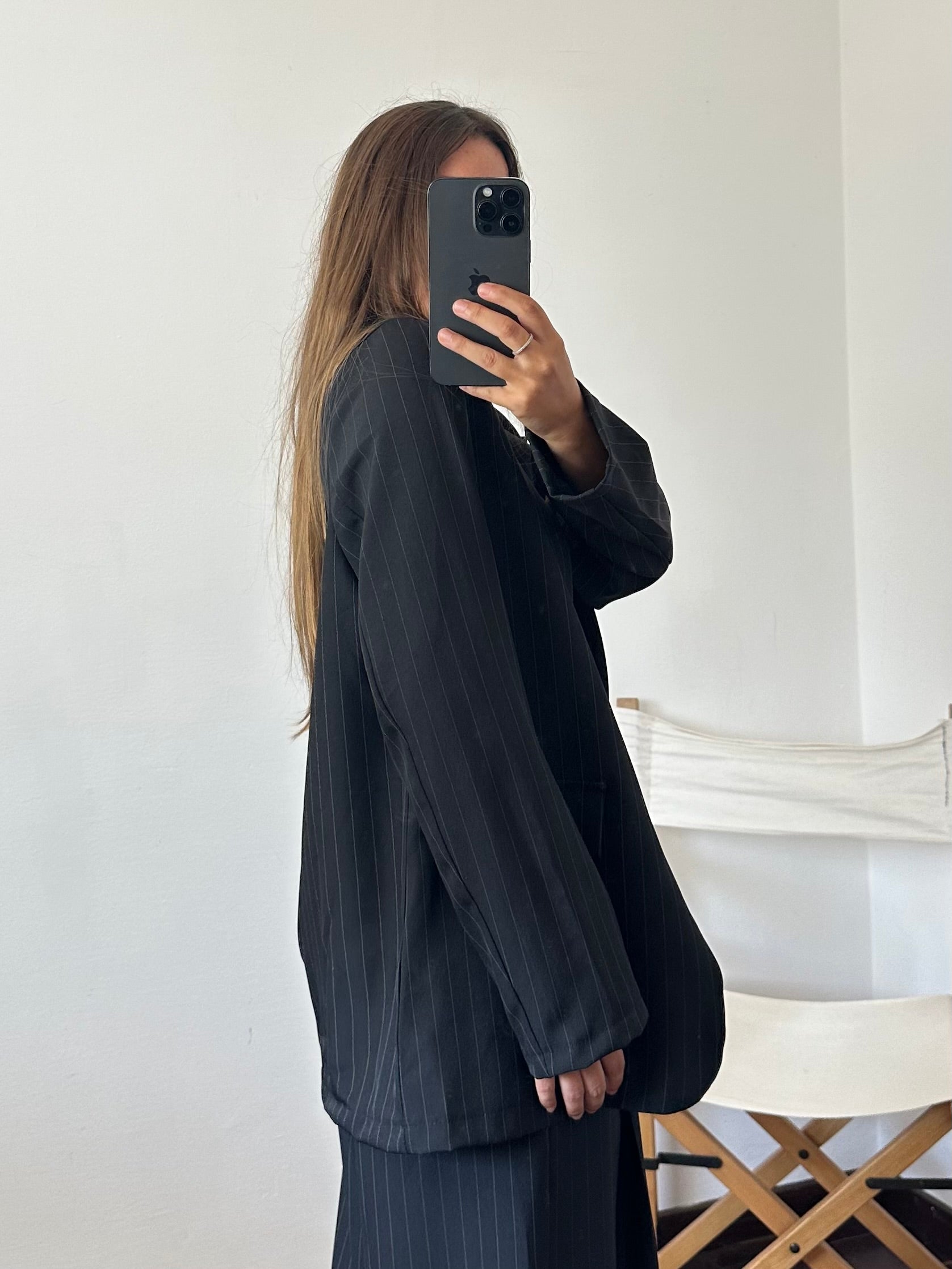 COORDINATO GESSATO con PINCE NERO