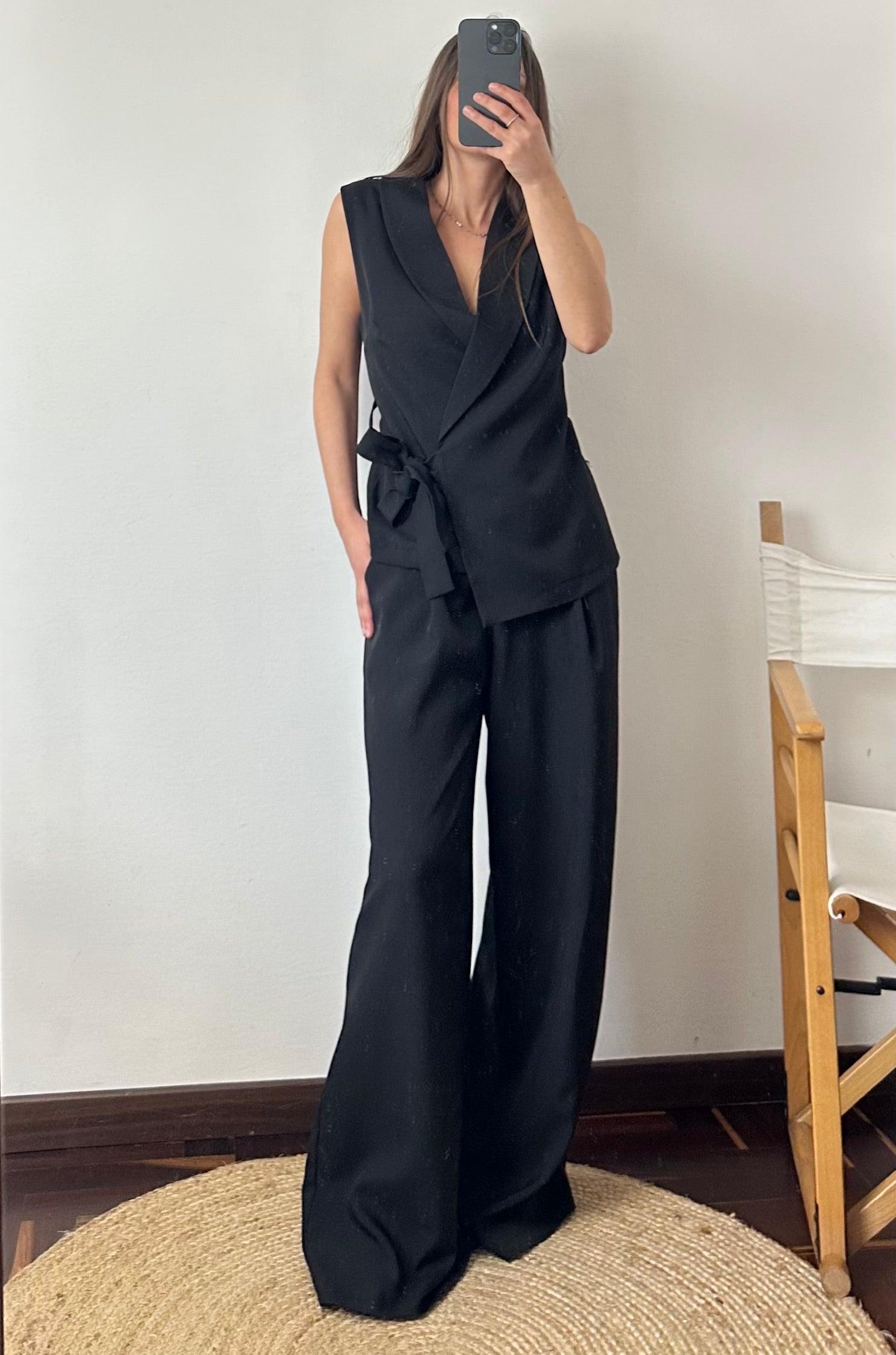 COORDINATO SMANICATO DOPPIOPETTO NERO