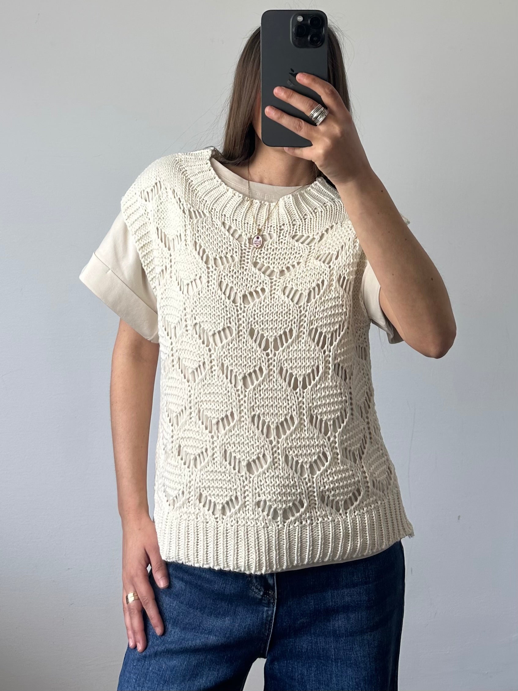 Gilet in cotone BEIGE