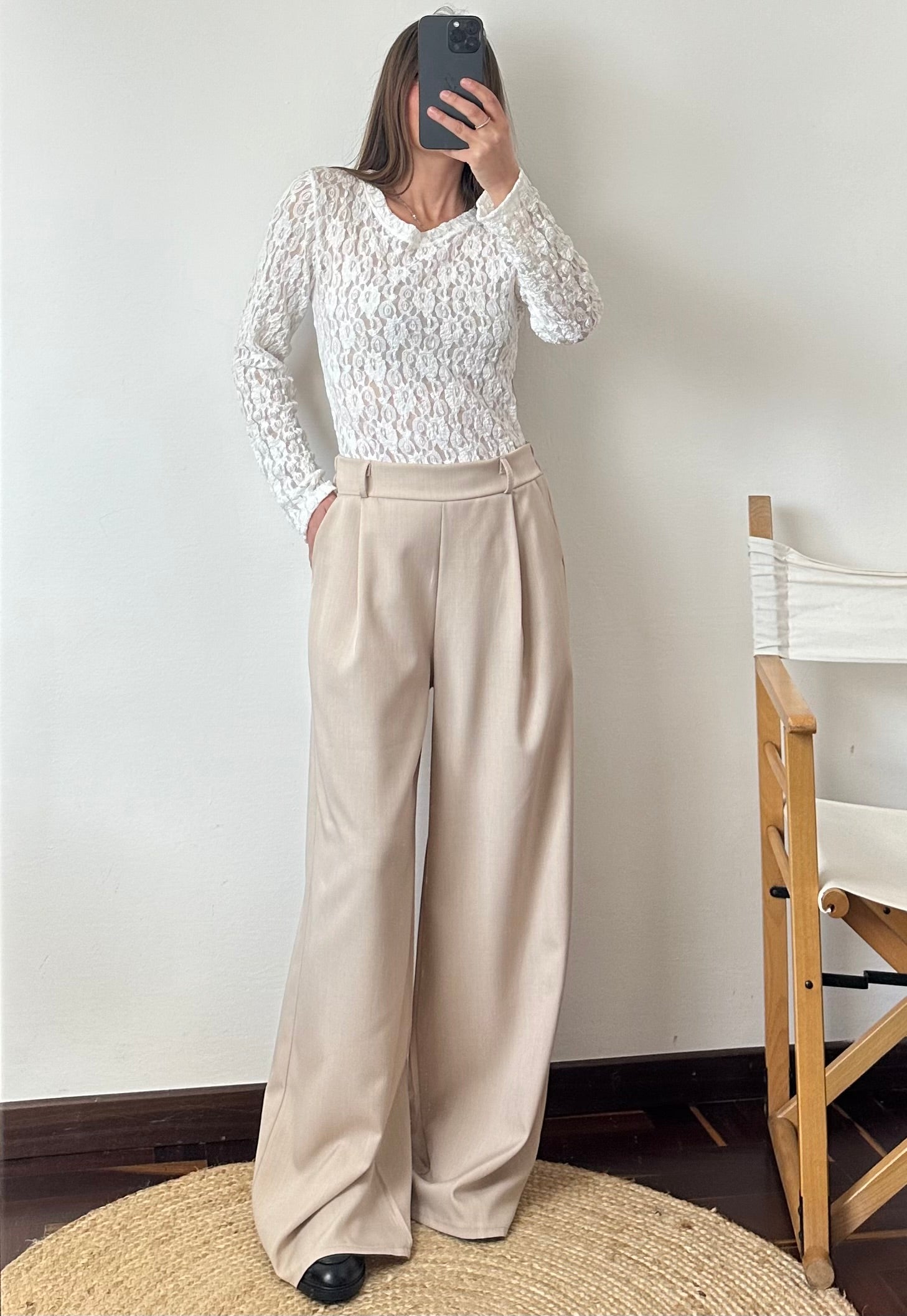 COORDINATO GIACCA INCROCIATA BEIGE
