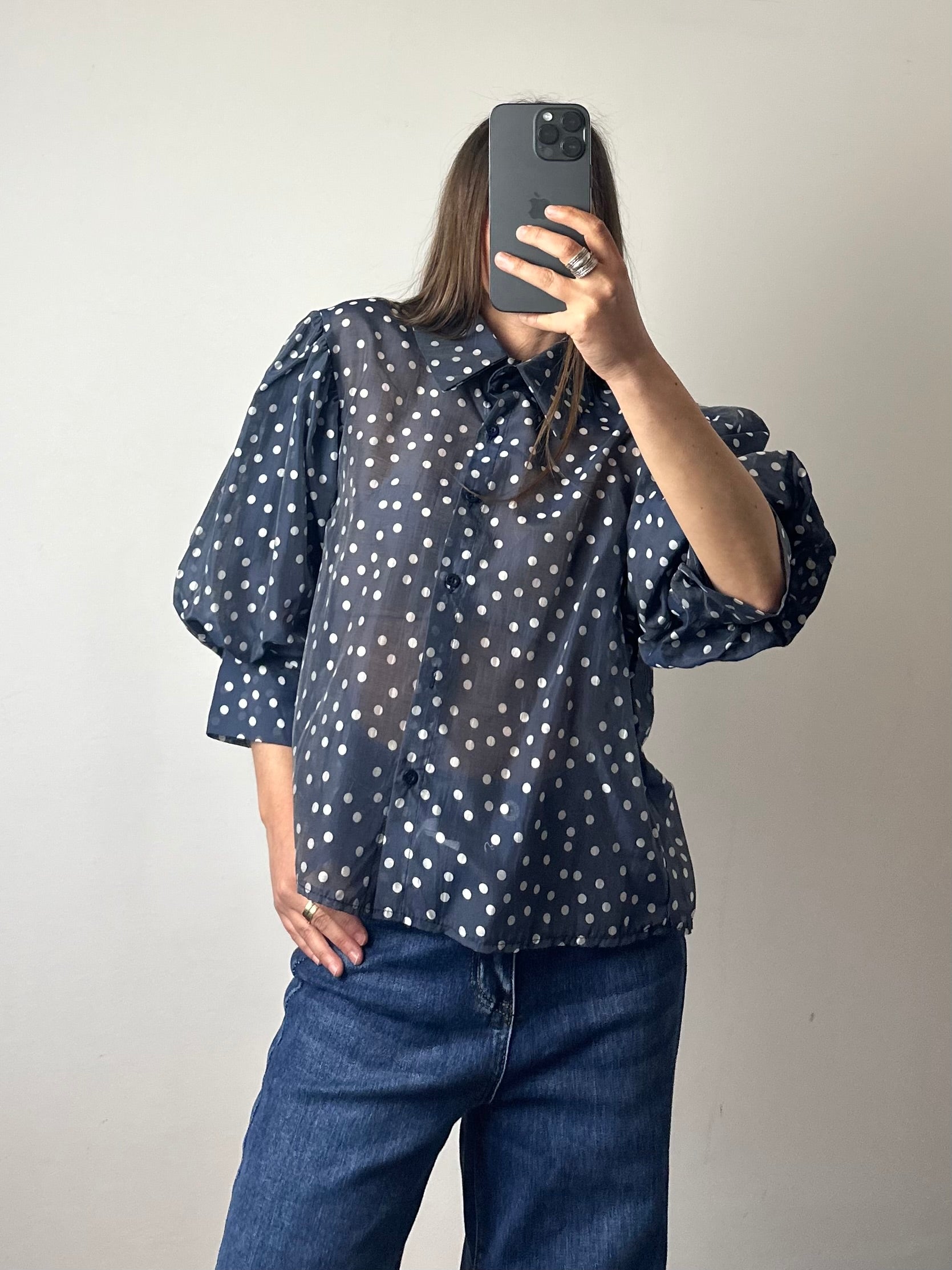 CAMICIA velata a pois