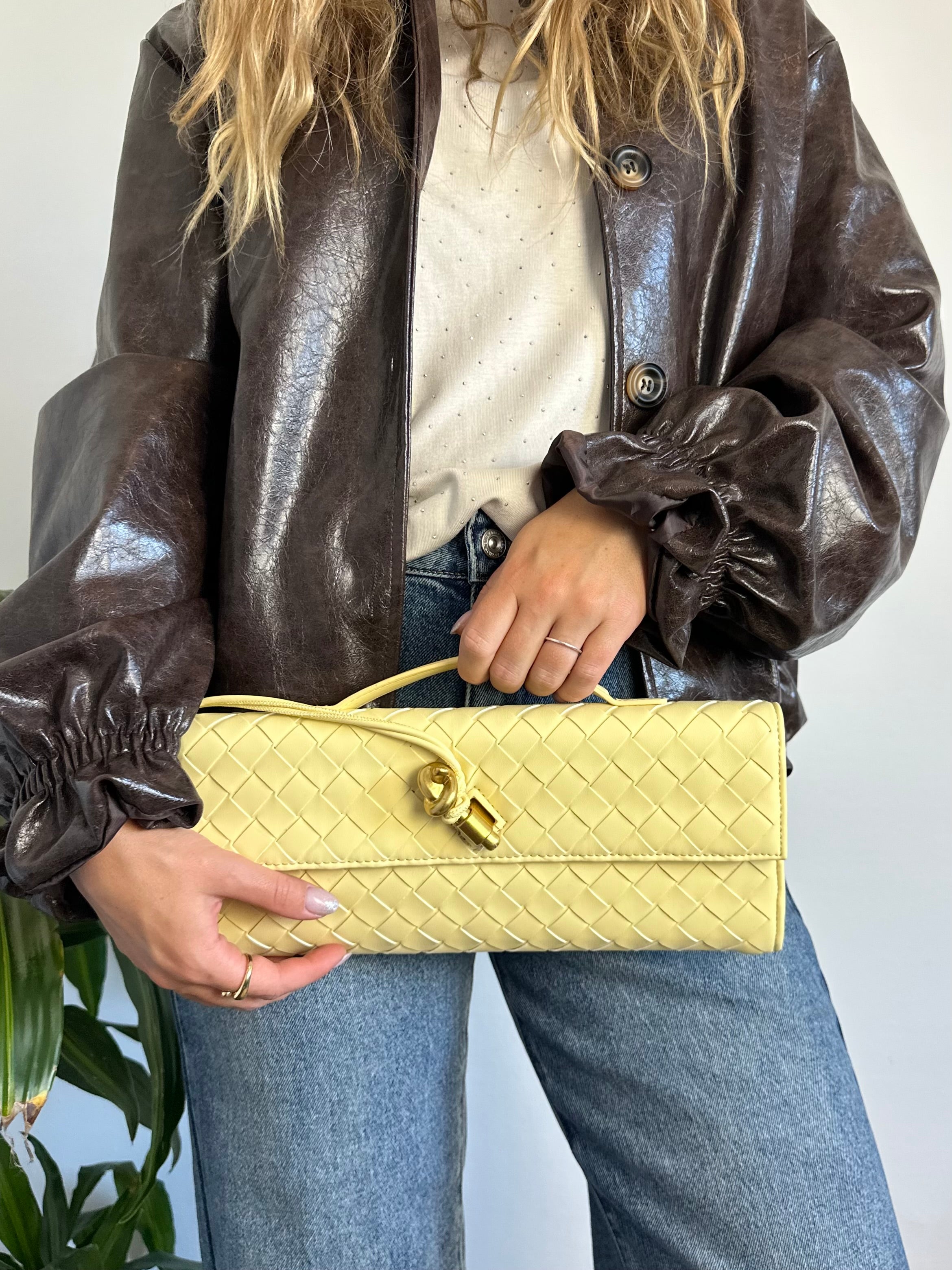 BORSA DIANA GIALLO PASTELLO