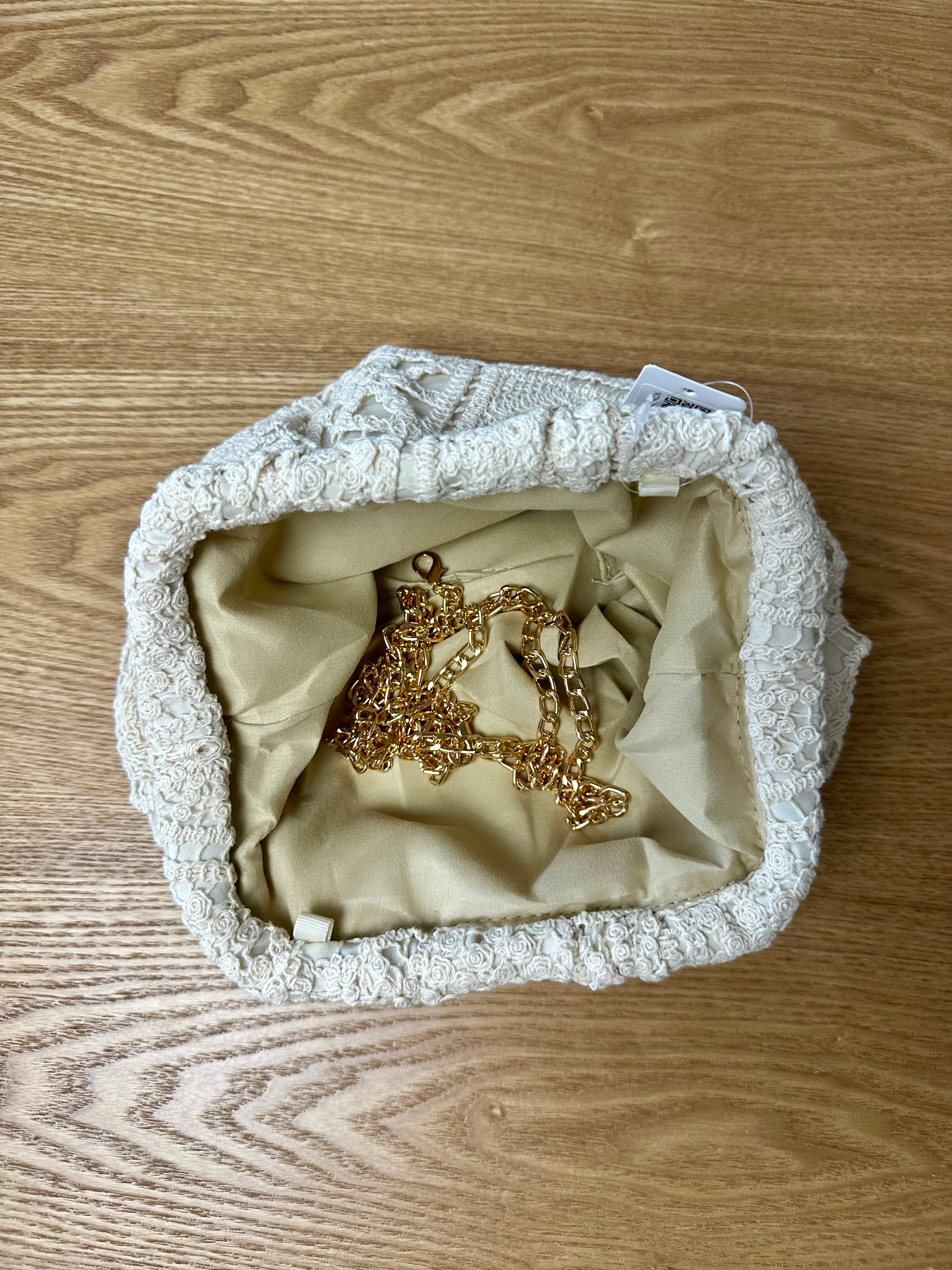BORSA pasticcino crochet panna