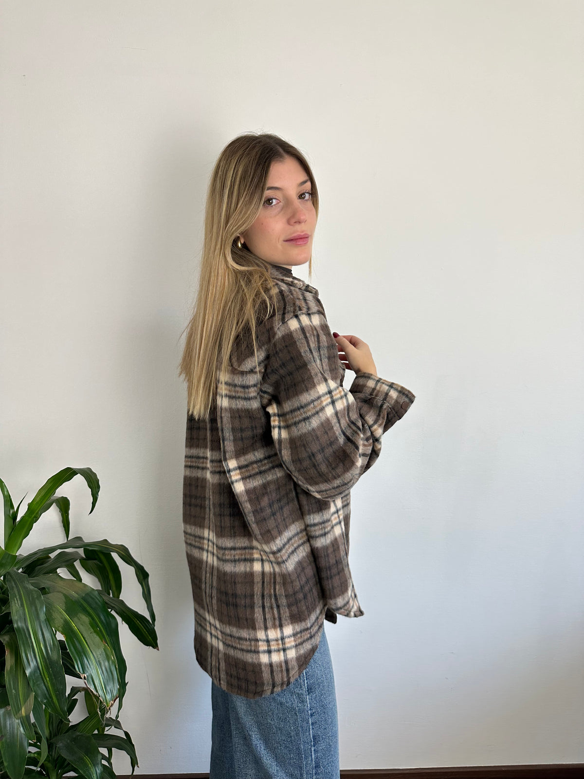 CAMICIA PELOSA COTONE MARRONE