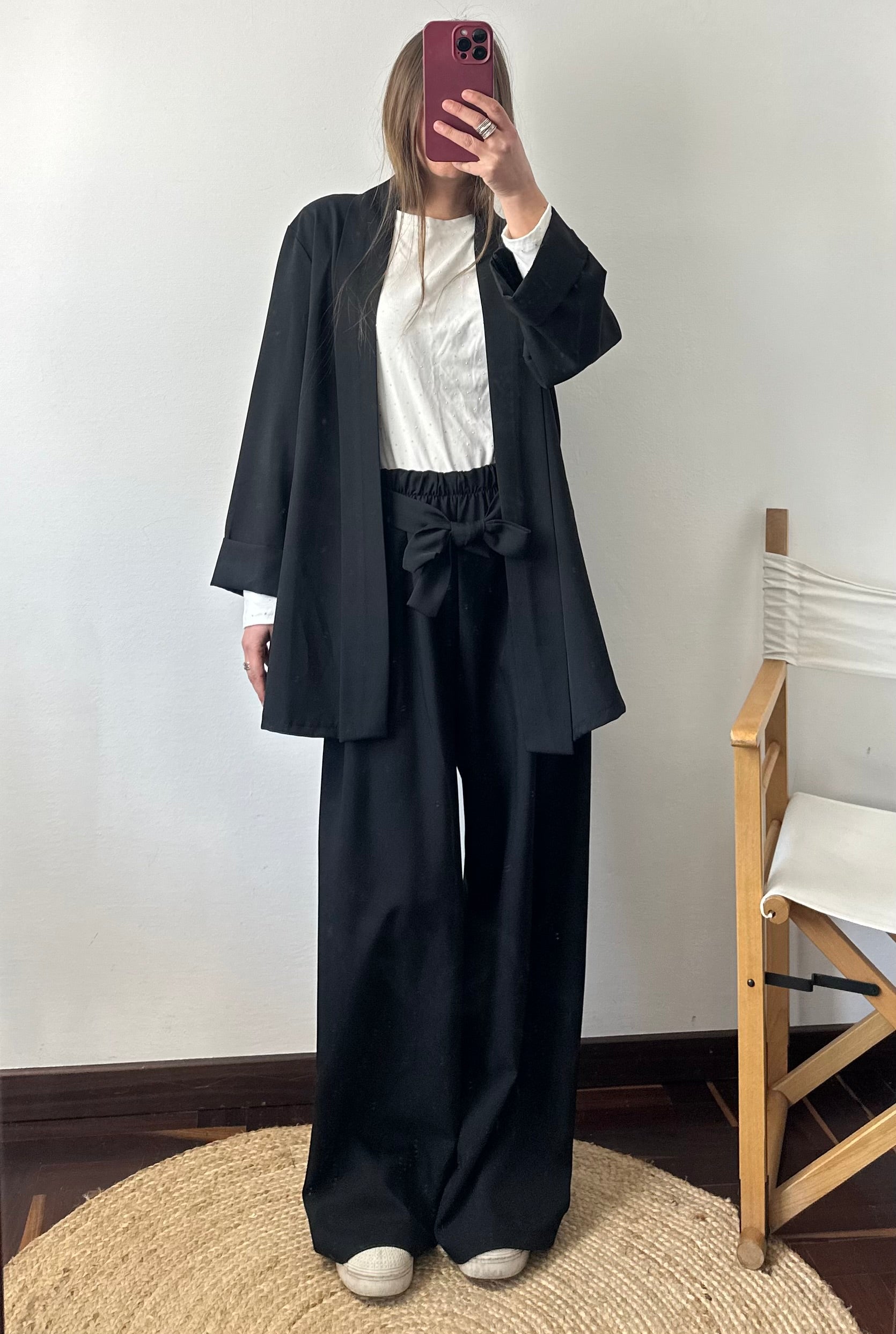 COORDINATO KIMONO NERO