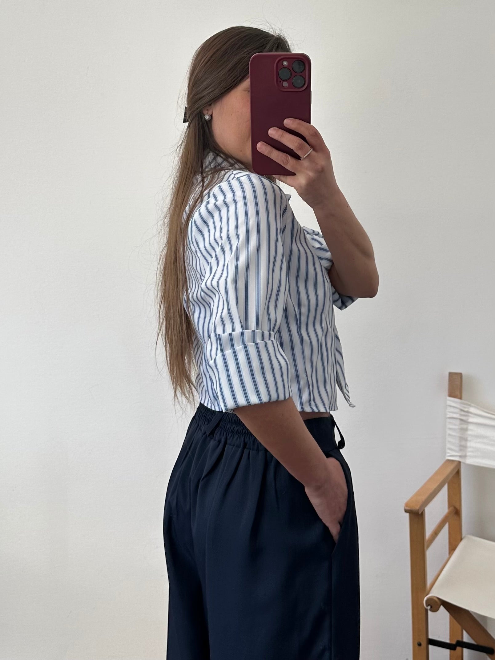 COORDINATO SMANICATO INCROCIO BLU