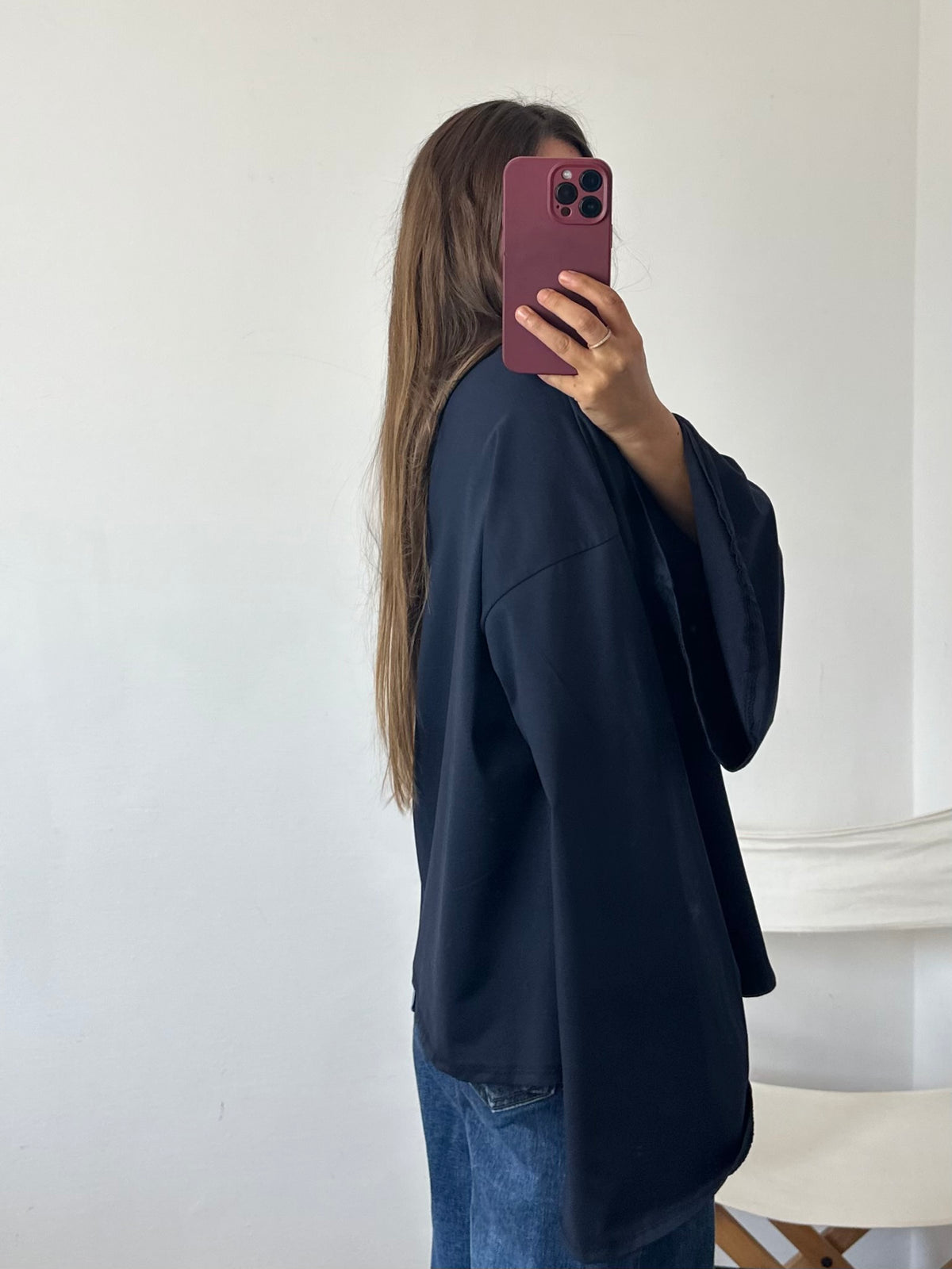 MAGLIA COTONE manica larga BLU