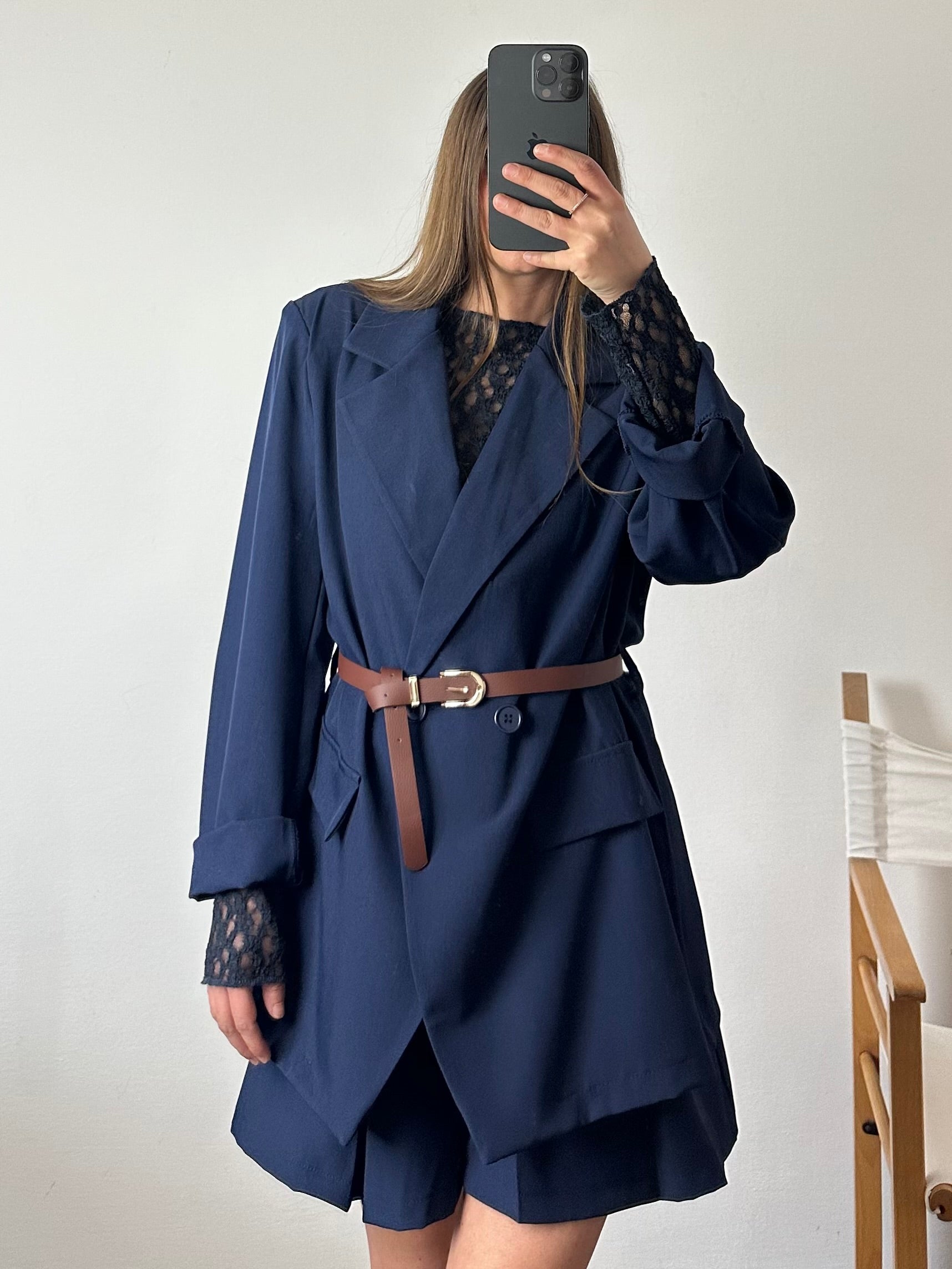 COORDINATO SHORTS BLU