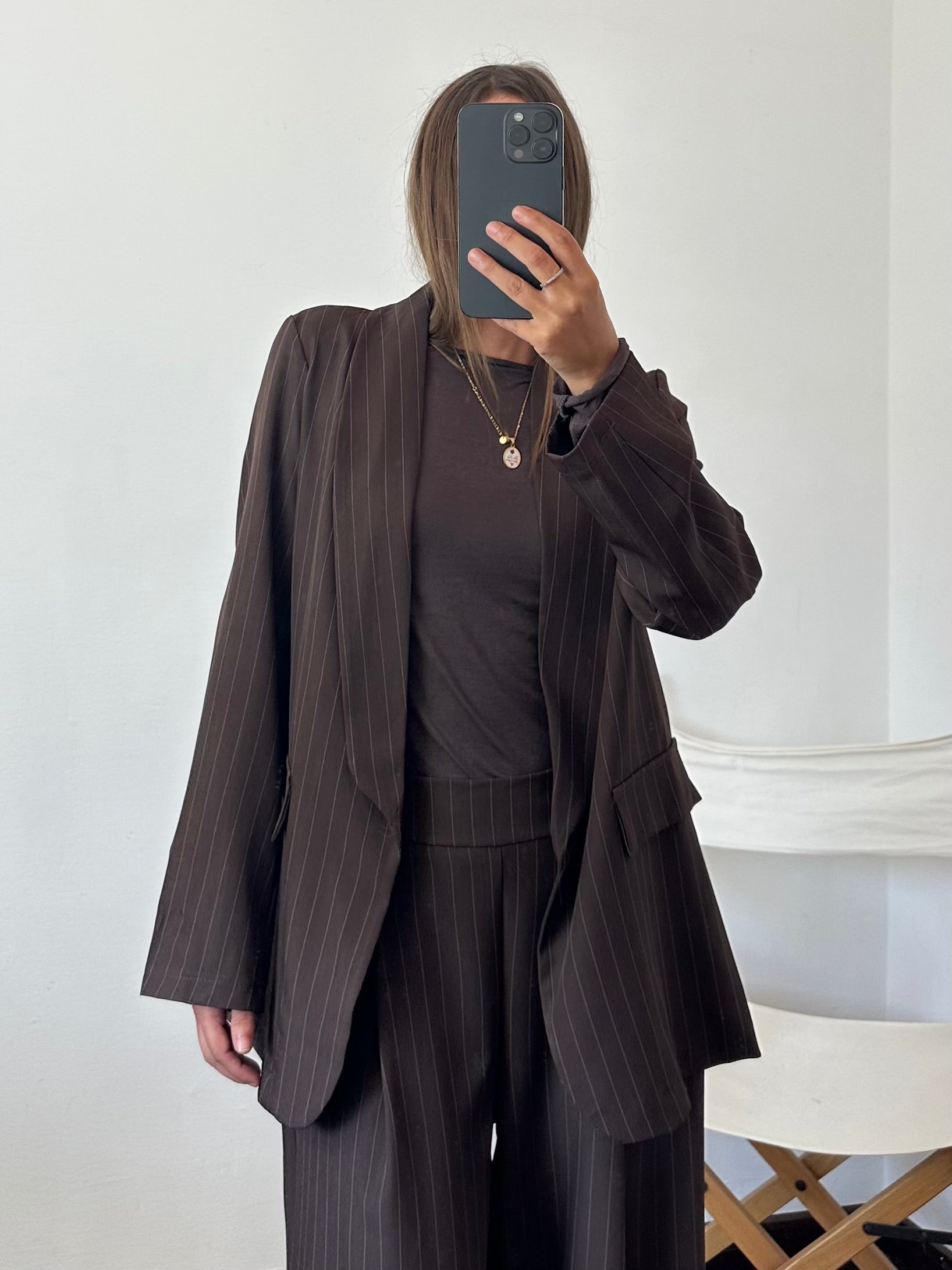COORDINATO GESSATO con PINCE CIOCCOLATO