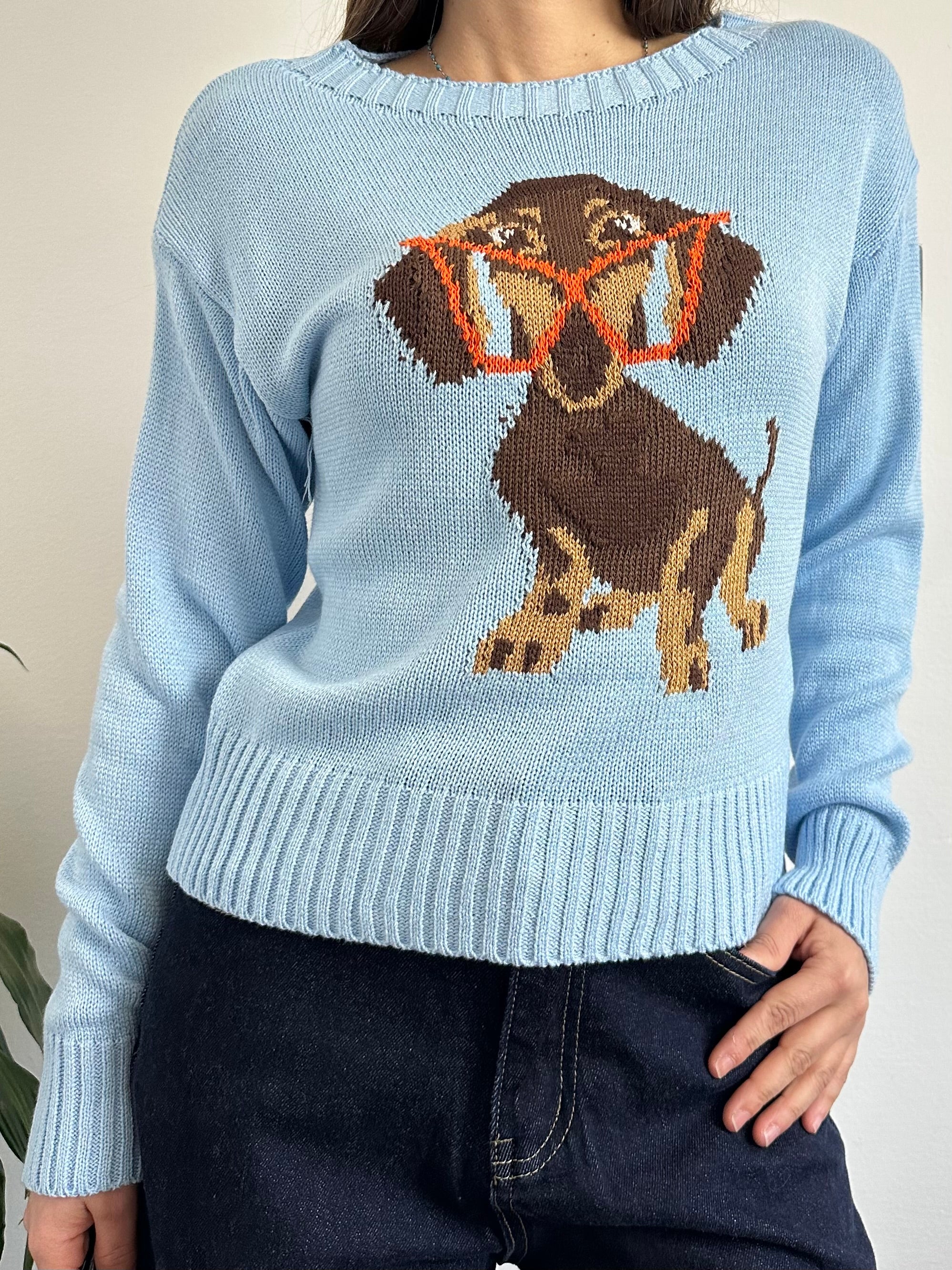 PULLOVER DOG AZZURRO
