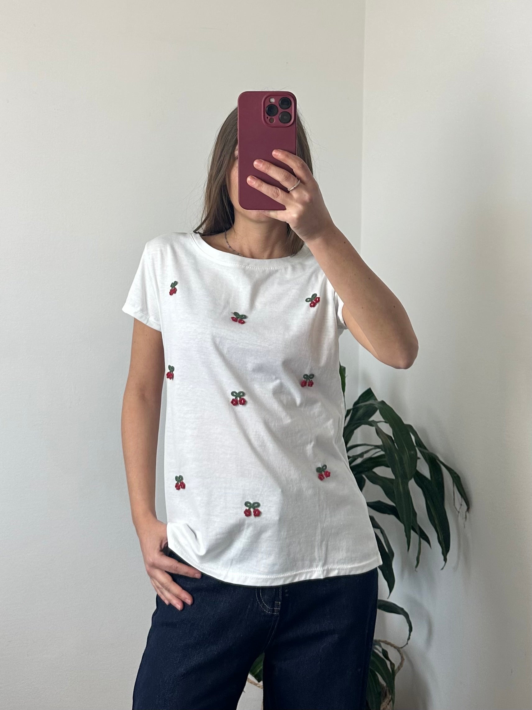 T-SHIRT CILIEGIE 100% cotone