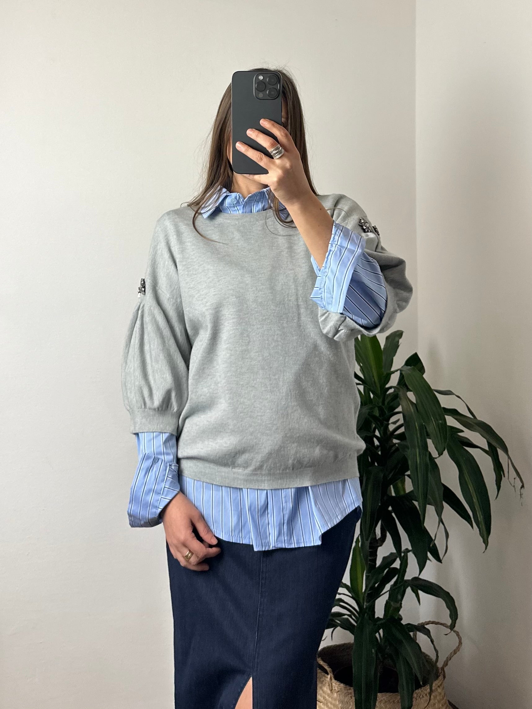 MAGLIONCINO GIOIELLO GRIGIO
