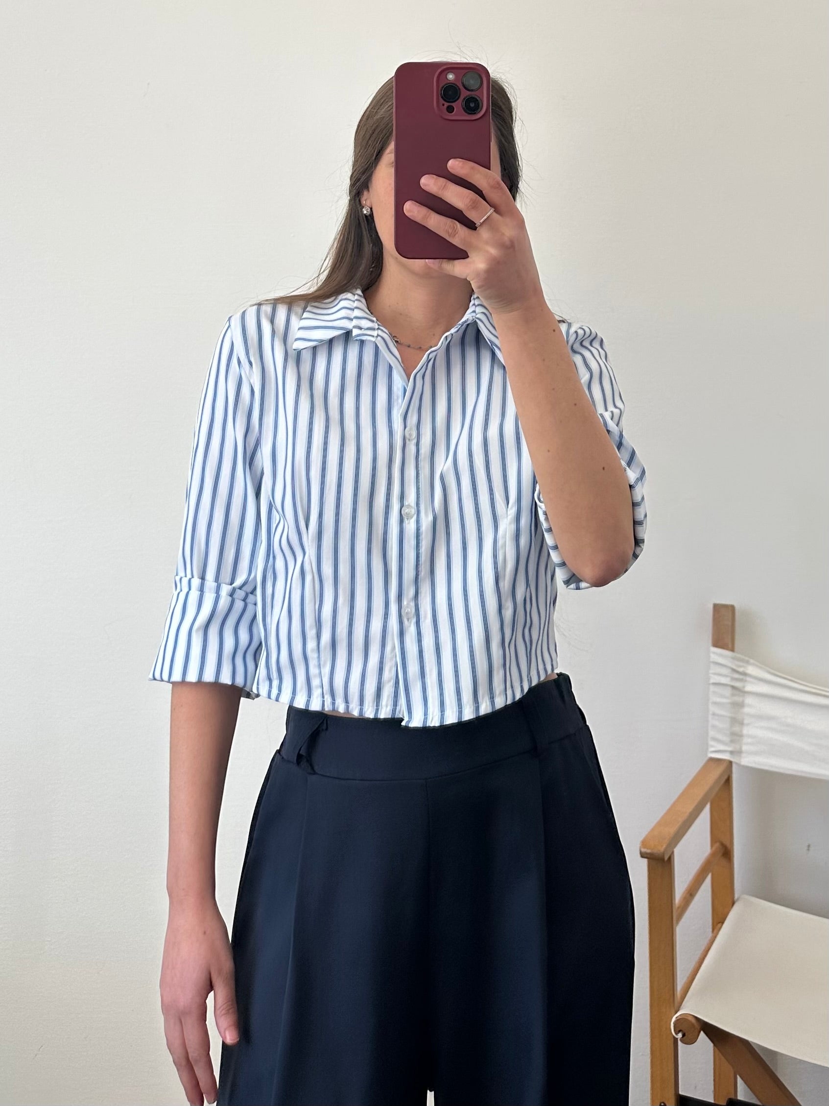 COORDINATO SMANICATO INCROCIO BLU