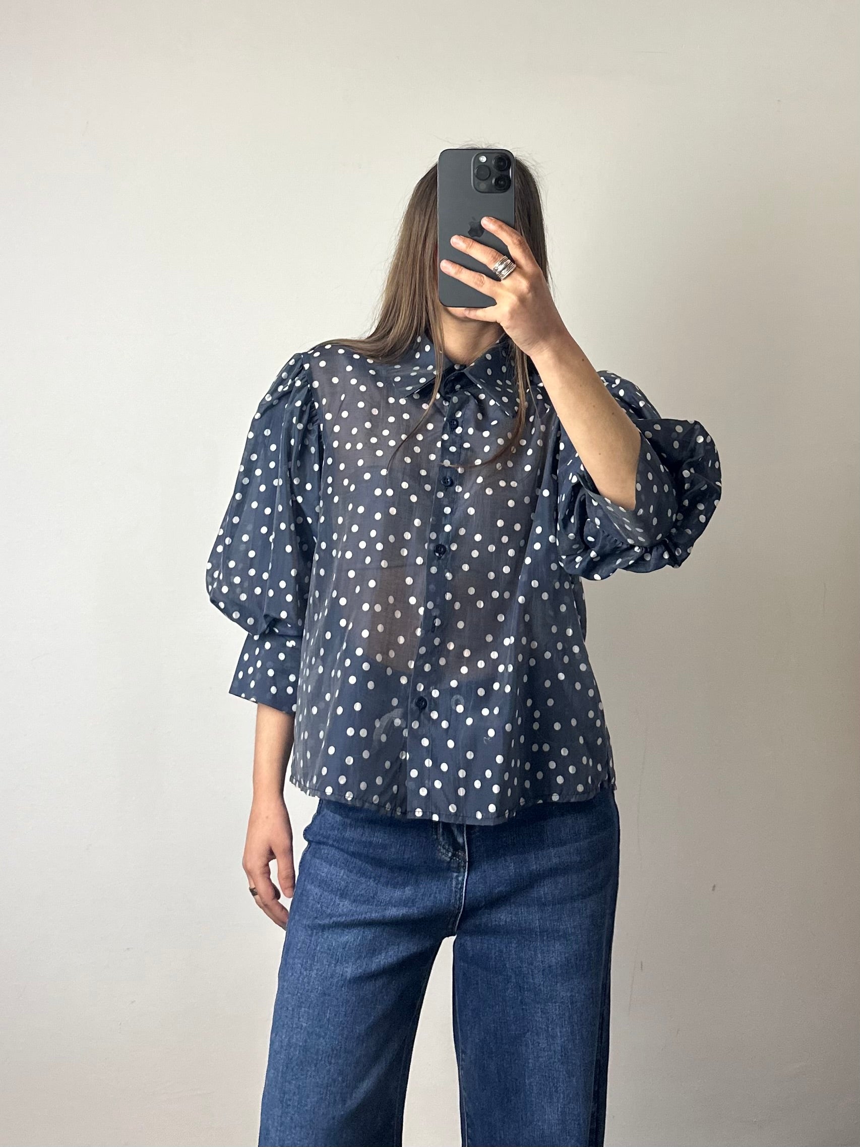 CAMICIA velata a pois