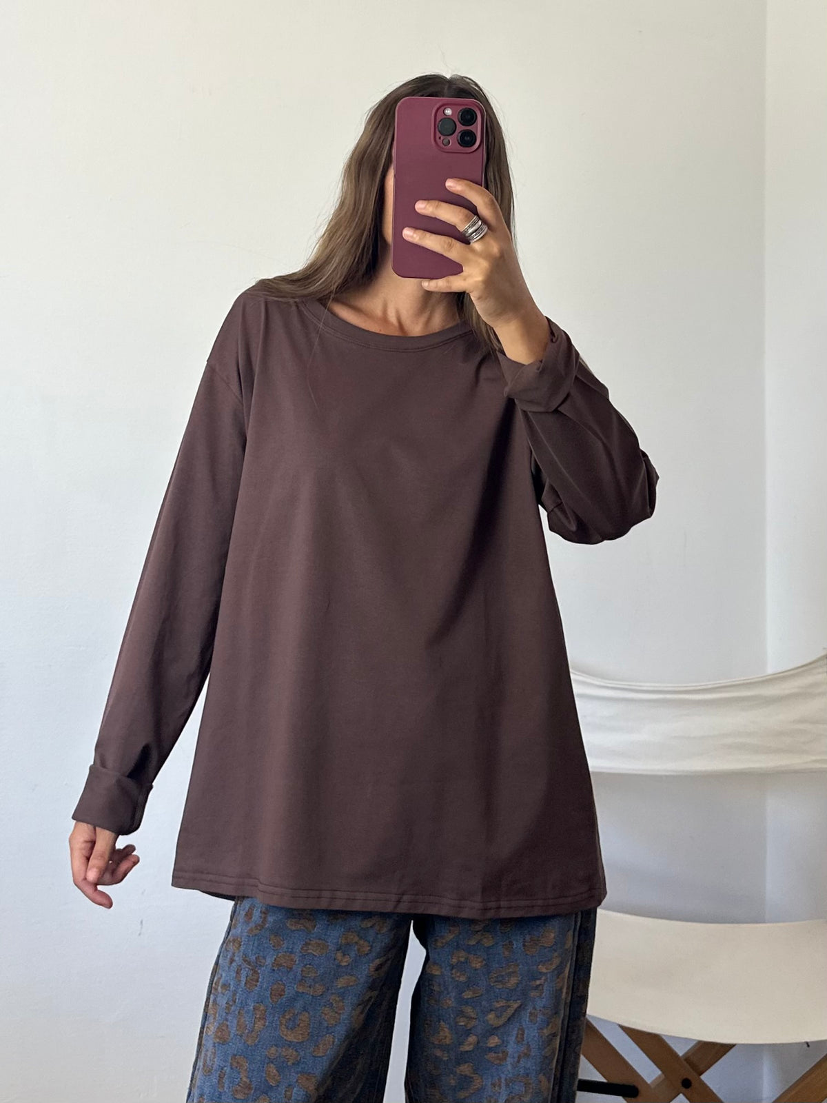 MAGLIA in COTONE CIOCCOLATO