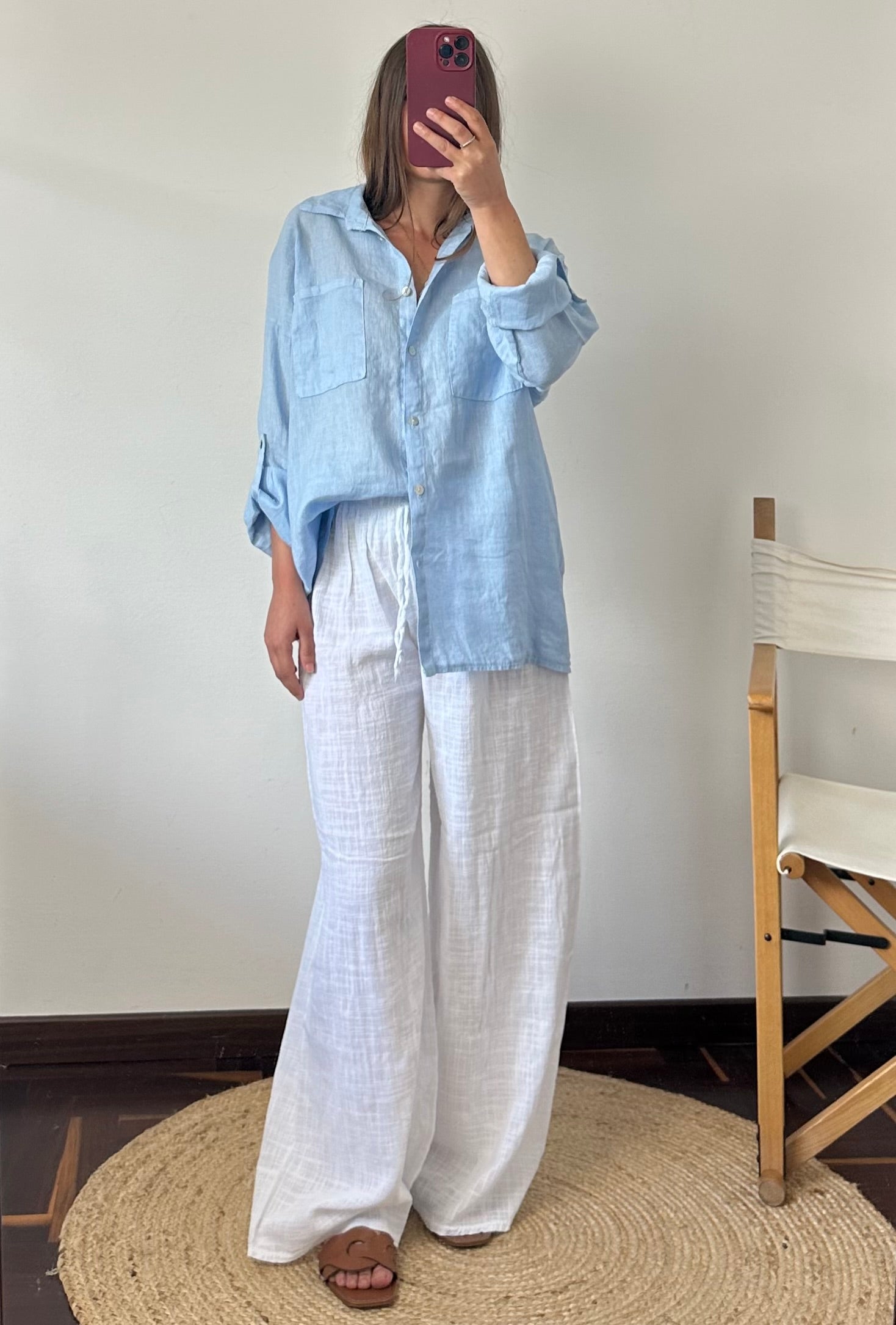 PANTALONE COTONE BIANCO