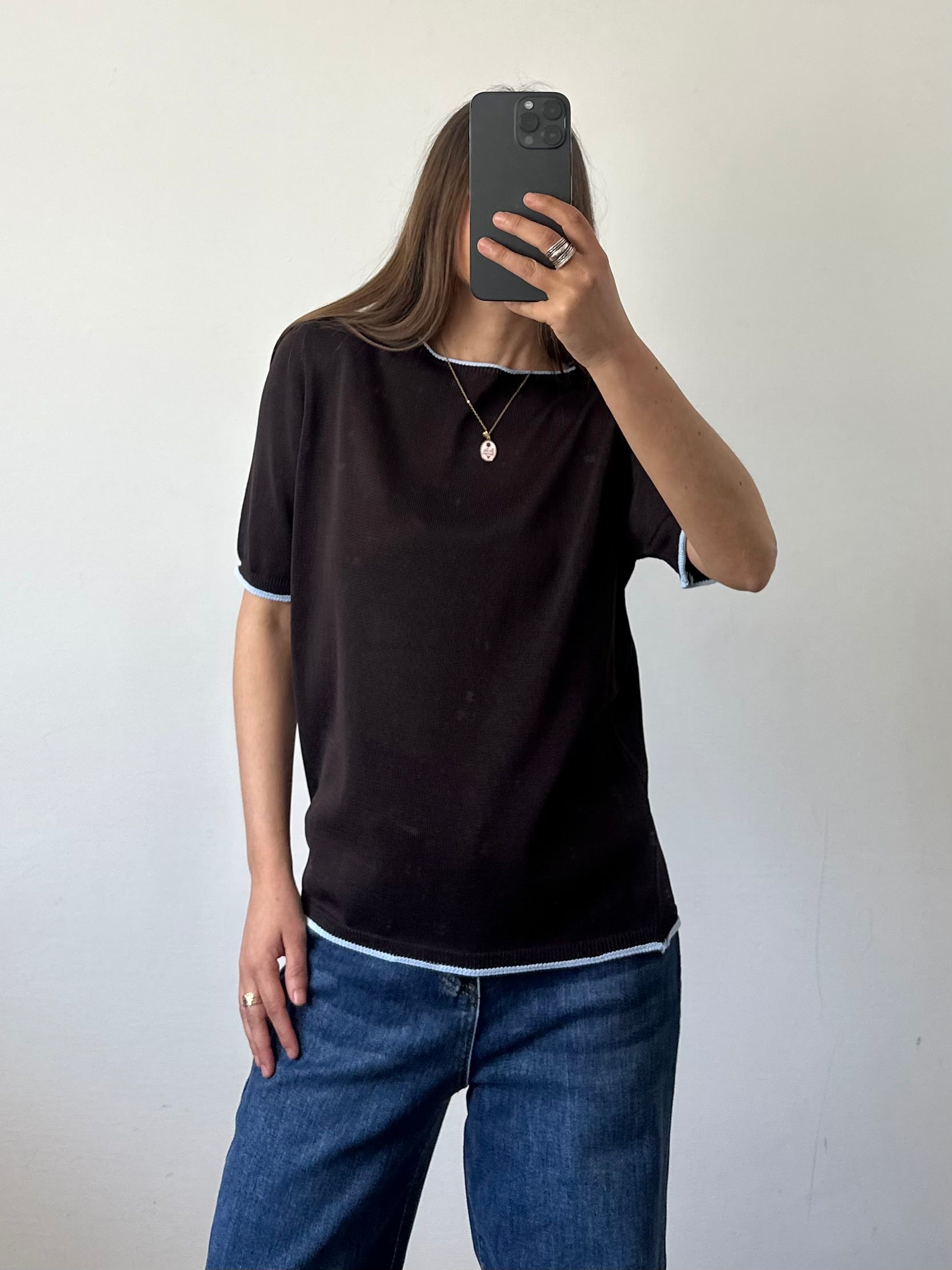 Maglia in morbida viscosa marrone