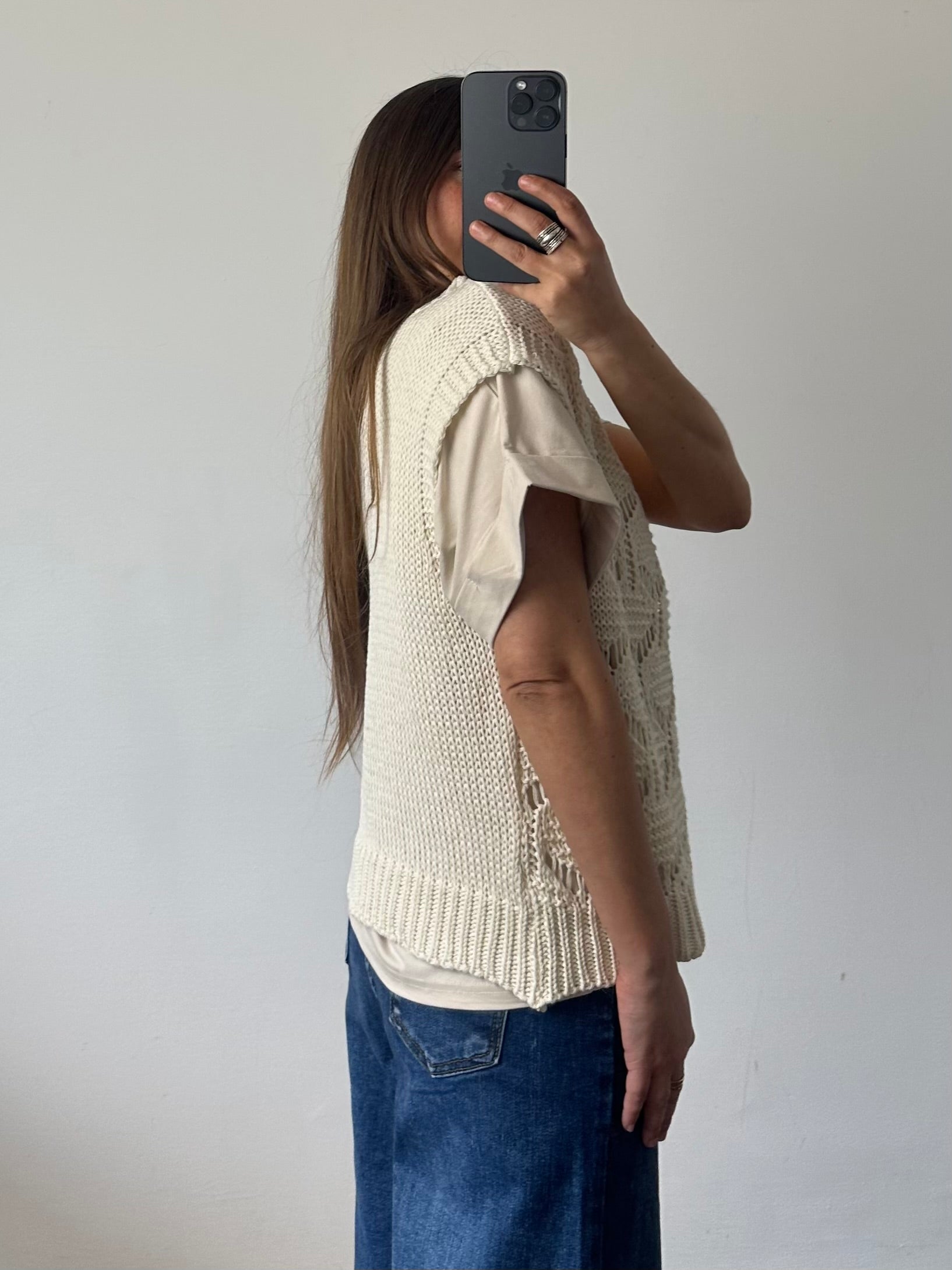 Gilet in cotone BEIGE