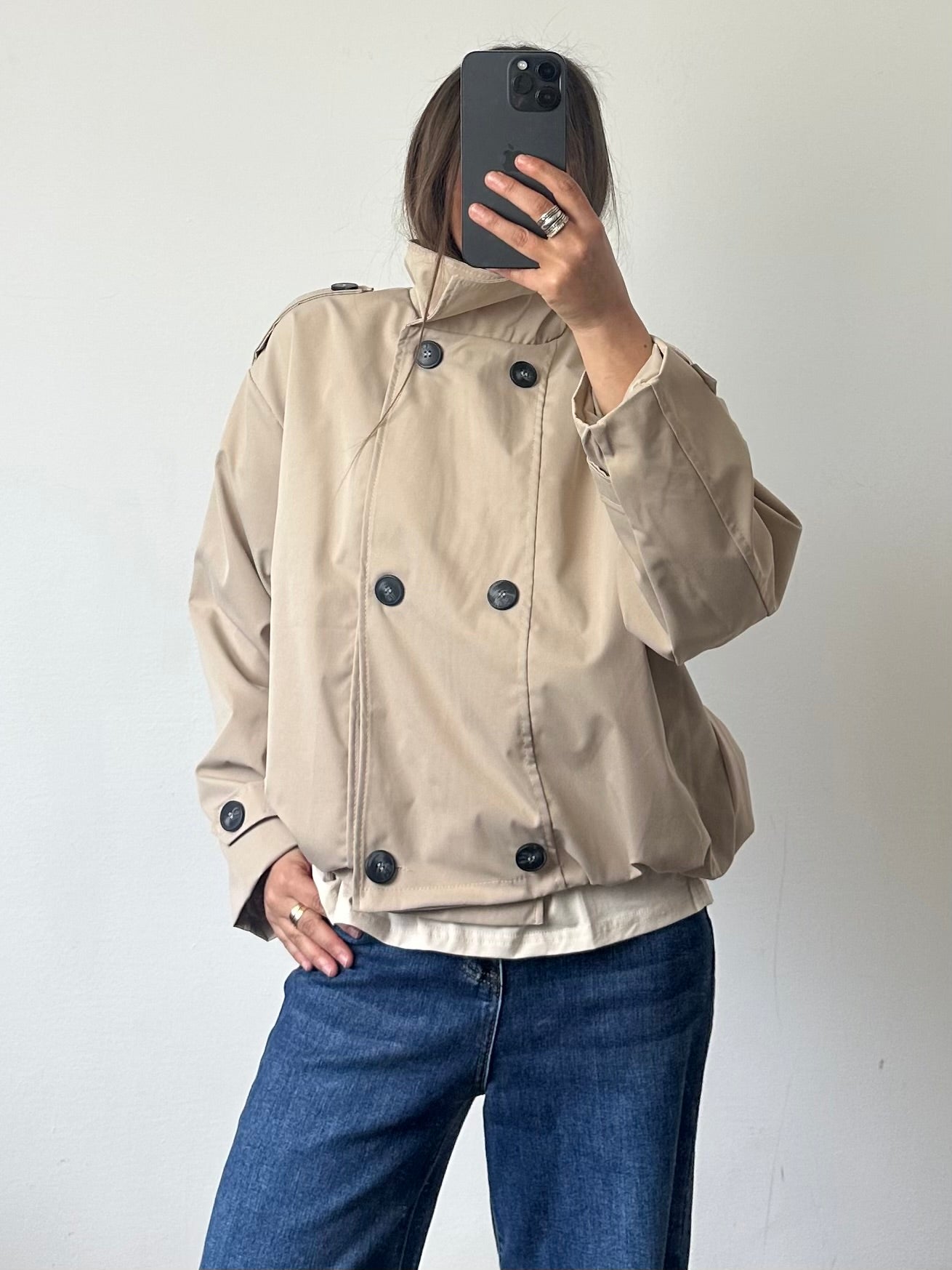 Trench bomber beige