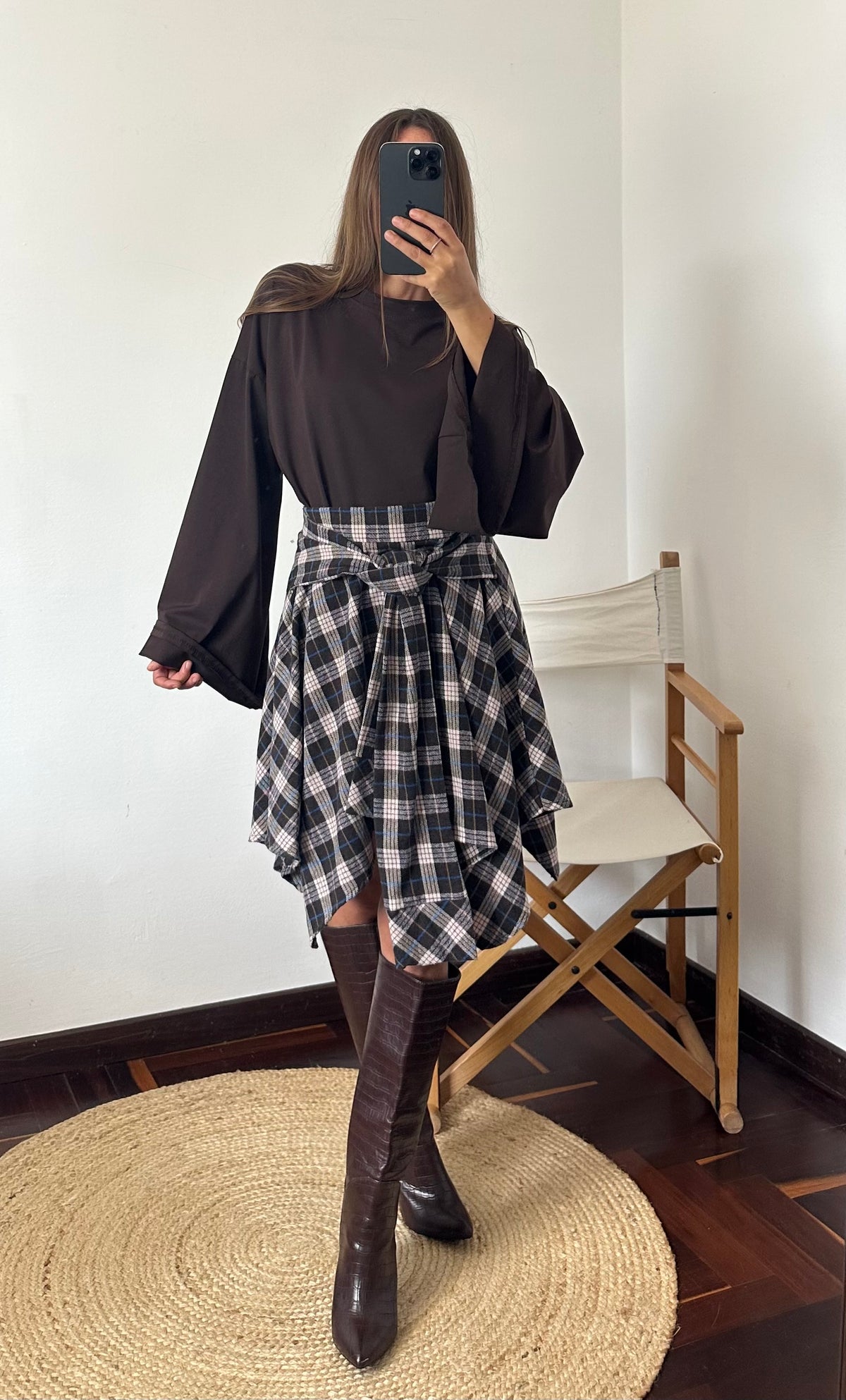 MAGLIA COTONE manica larga CIOCCOLATO