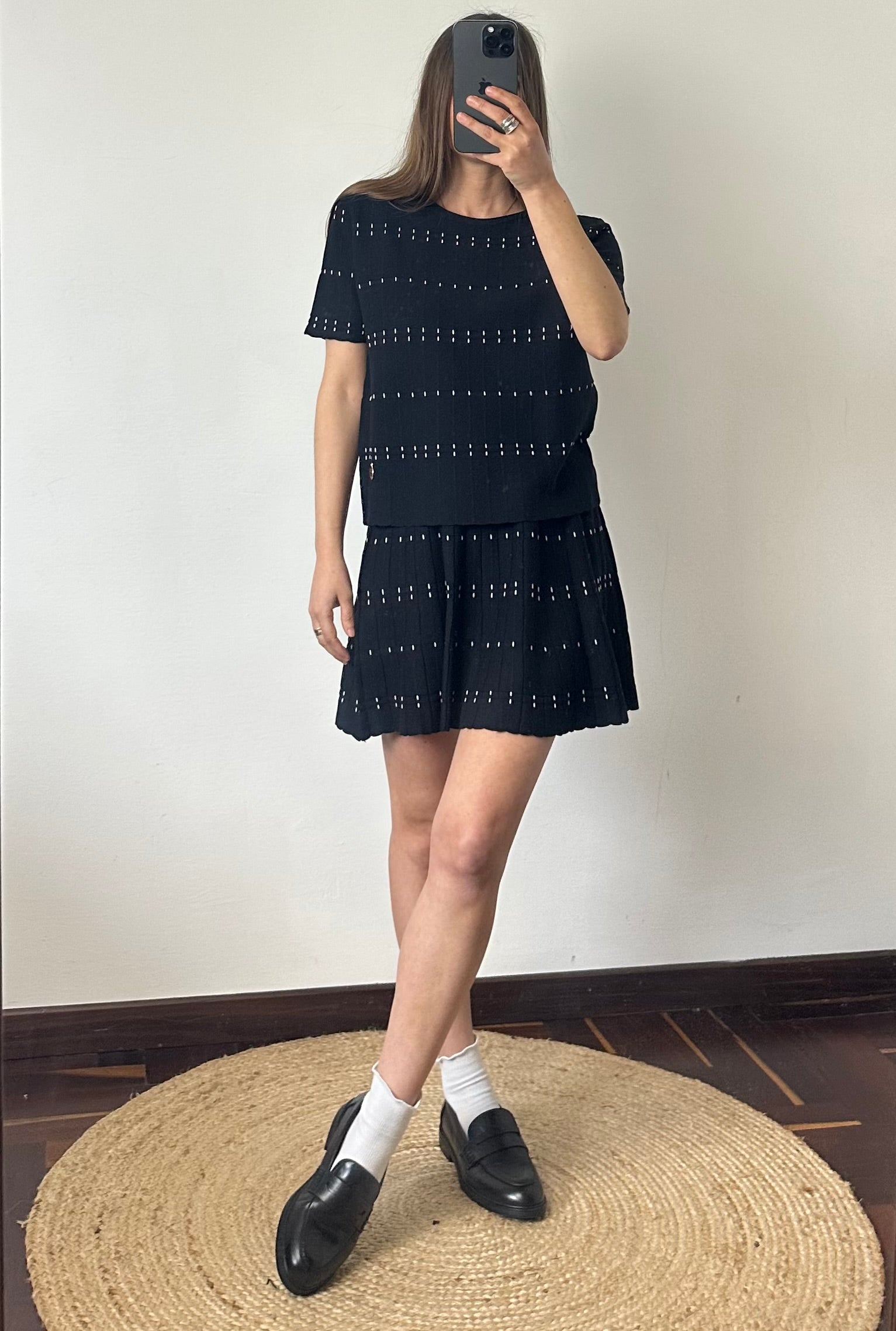 COORDINATO in morbida viscosa nero