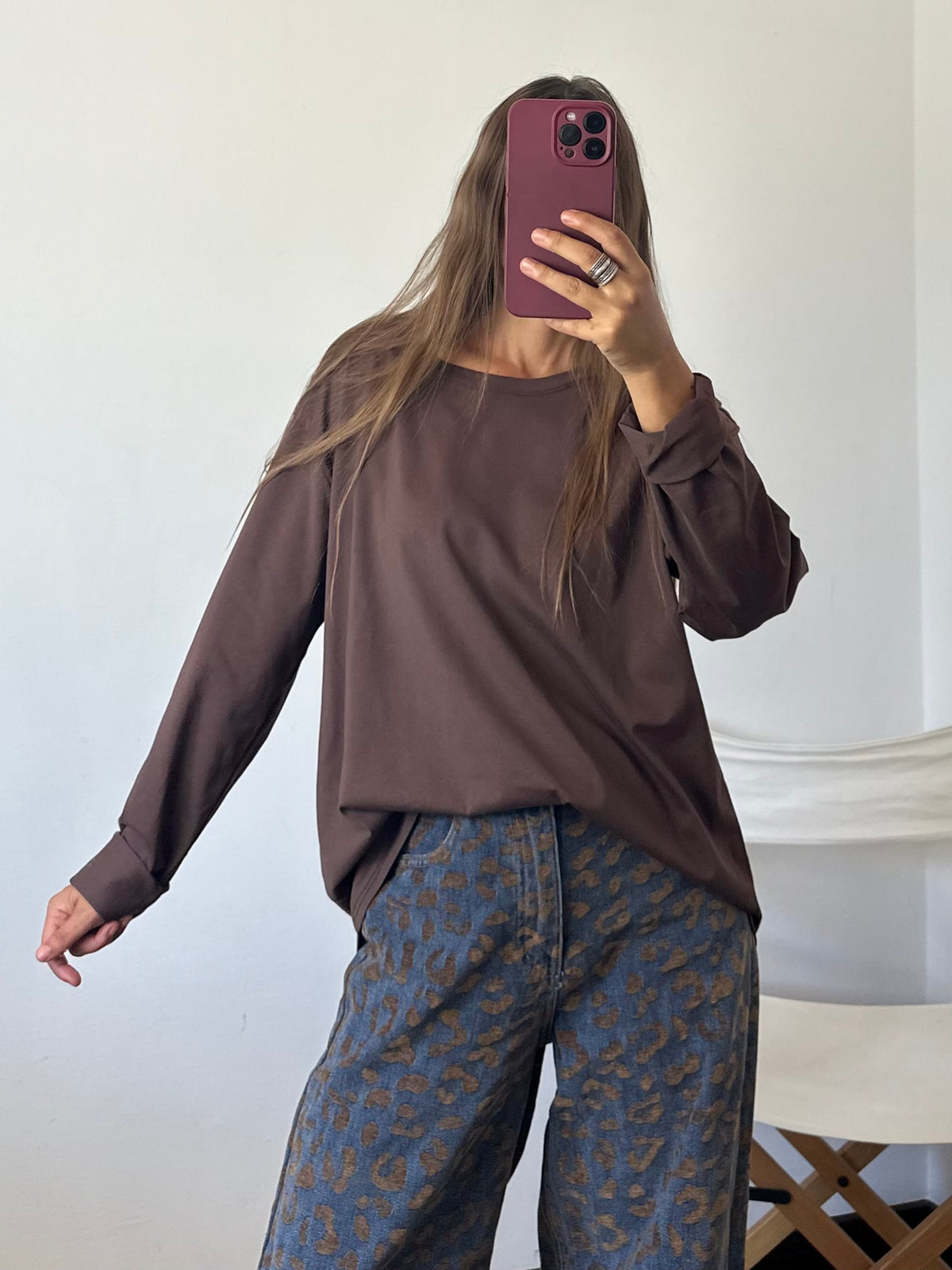 MAGLIA in COTONE CIOCCOLATO