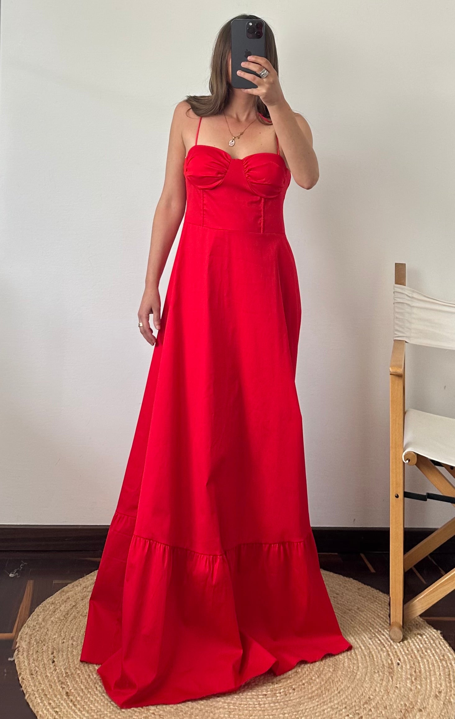 ABITO portofino in cotone rosso