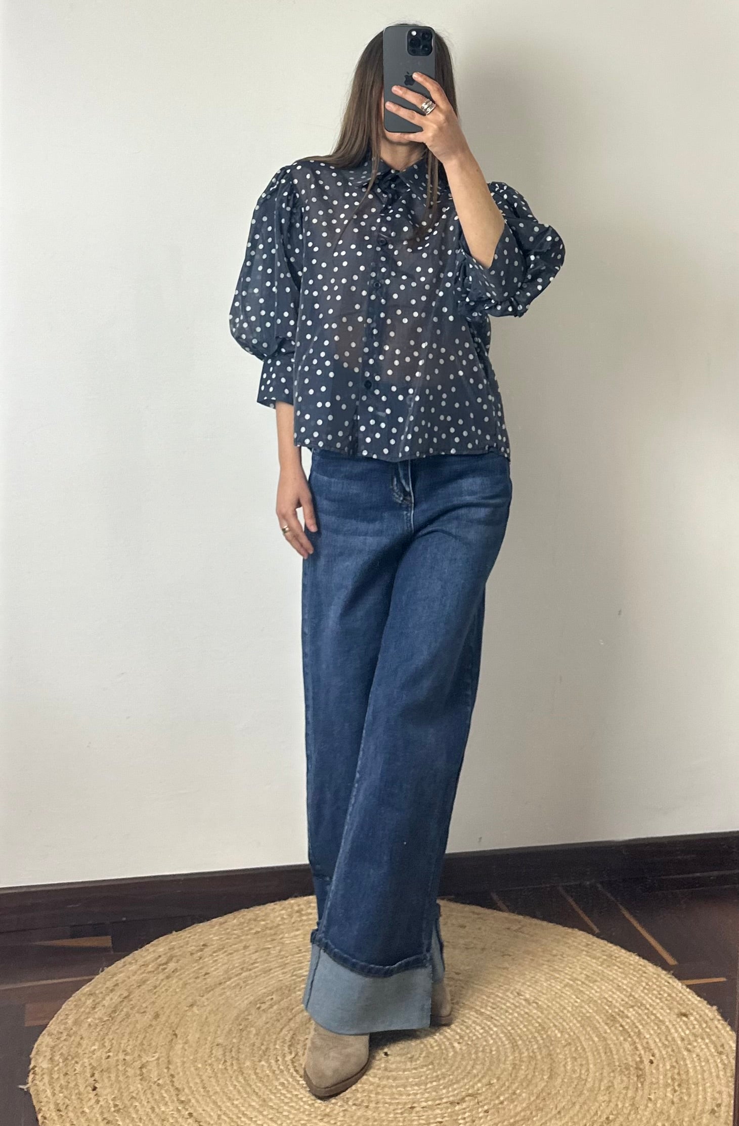 CAMICIA velata a pois