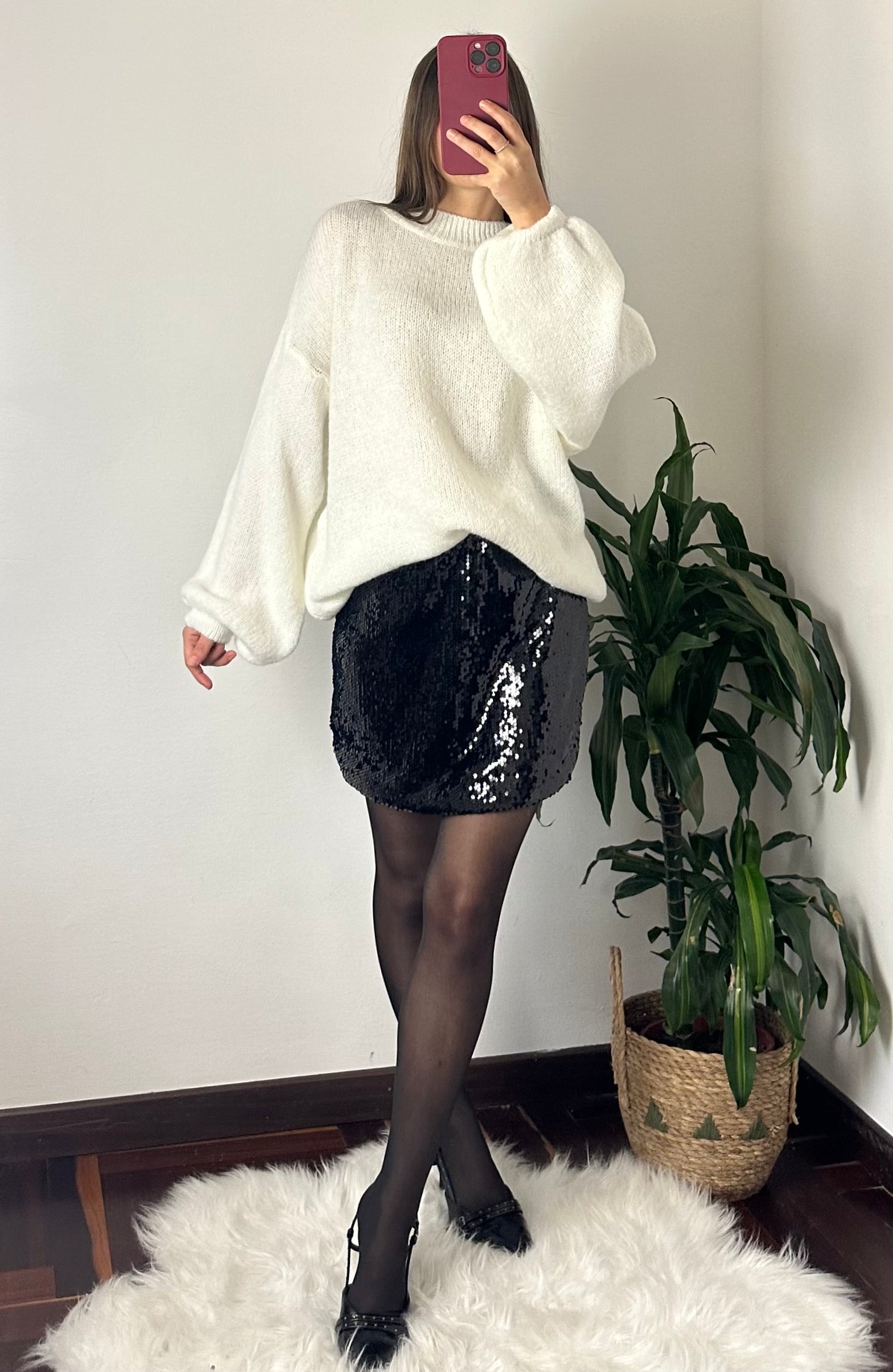 MAGLIONE misto LANA-ALPACA BIANCO